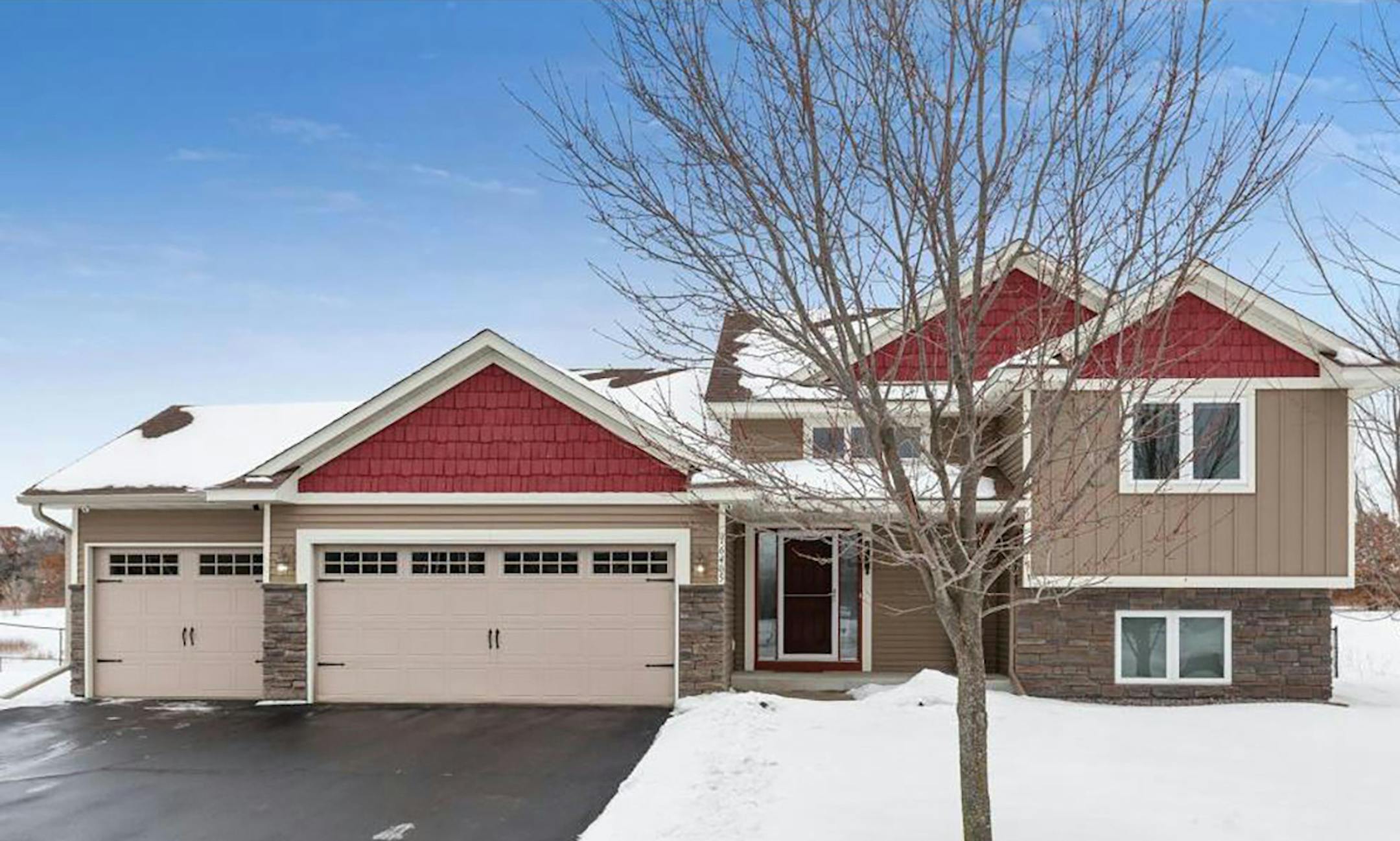 Andover
Built in 2011, this four-bedroom, three-bath house has 2,636 square feet and features three bedrooms on one level, hardwood floors, stainless steel kitchen appliances , full finished walkout basment, deck, patio and fenced yard . Listed by Kris Lindahl, Kris Lindahl Real Estate, 653-401-7653.