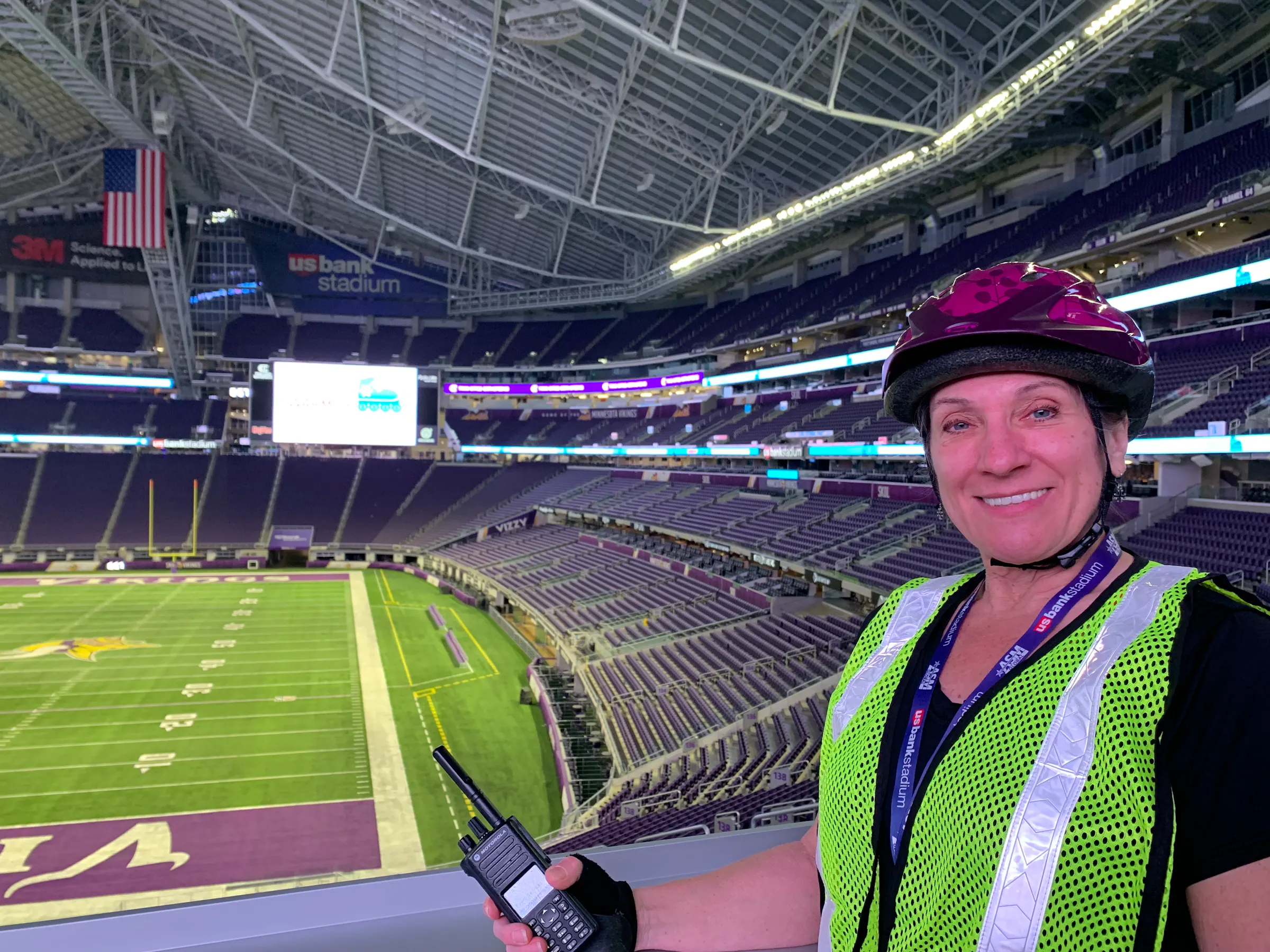 U.S. Bank Stadium in Minneapolis hosts Vikings, skaters, runners