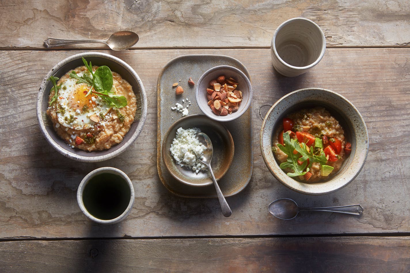 The savoriness of Winter Solstice Porridge speaks loudly to sweet breakfast haters, offering bolder, more satisfying tastes. Photo by Dennis Becker, food styling by Lisa Golden Schroeder.