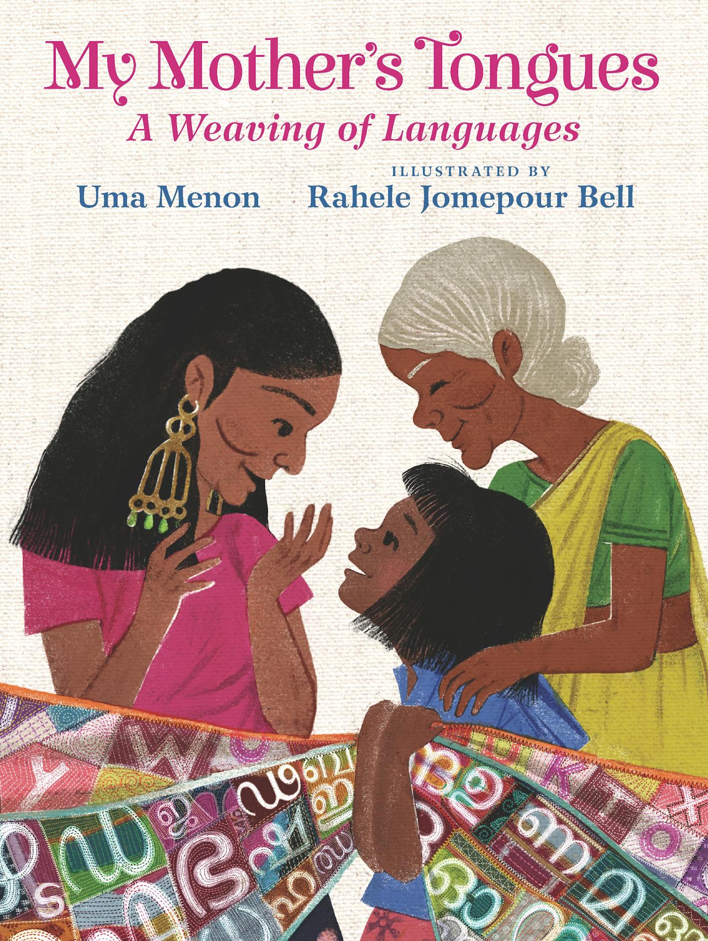 cover of "My Mother's Tongues" is an illustration of three generations of female characters