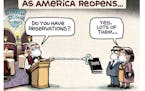 Sack cartoon: Reservations