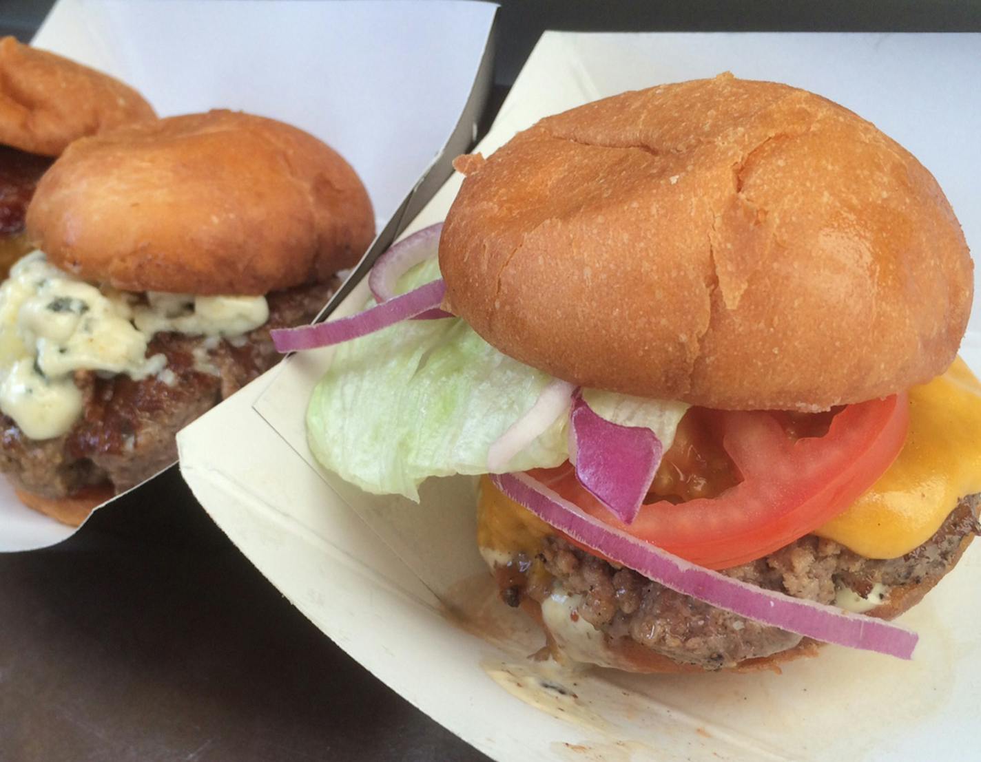 Burgers from Red Cow are among the new foods at Target Field for the 2015 season. Credit: Rick Nelson, Star Tribune