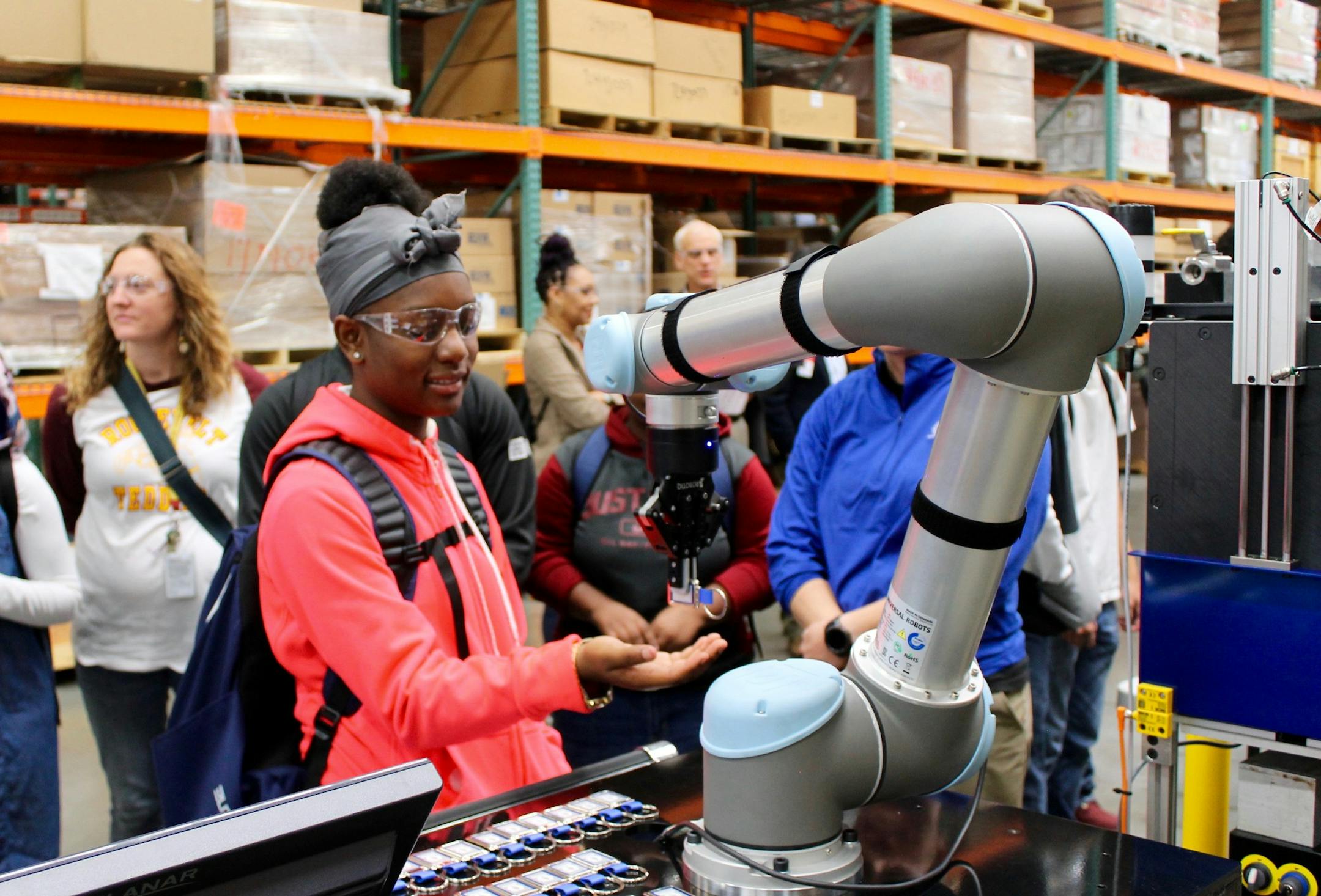 Students from Minneapolis Roosevelt High School attend a past Manufacturing Day event at Graco. The company is participating in Minnesota Manufacturing Week this year. (Submitted photo)