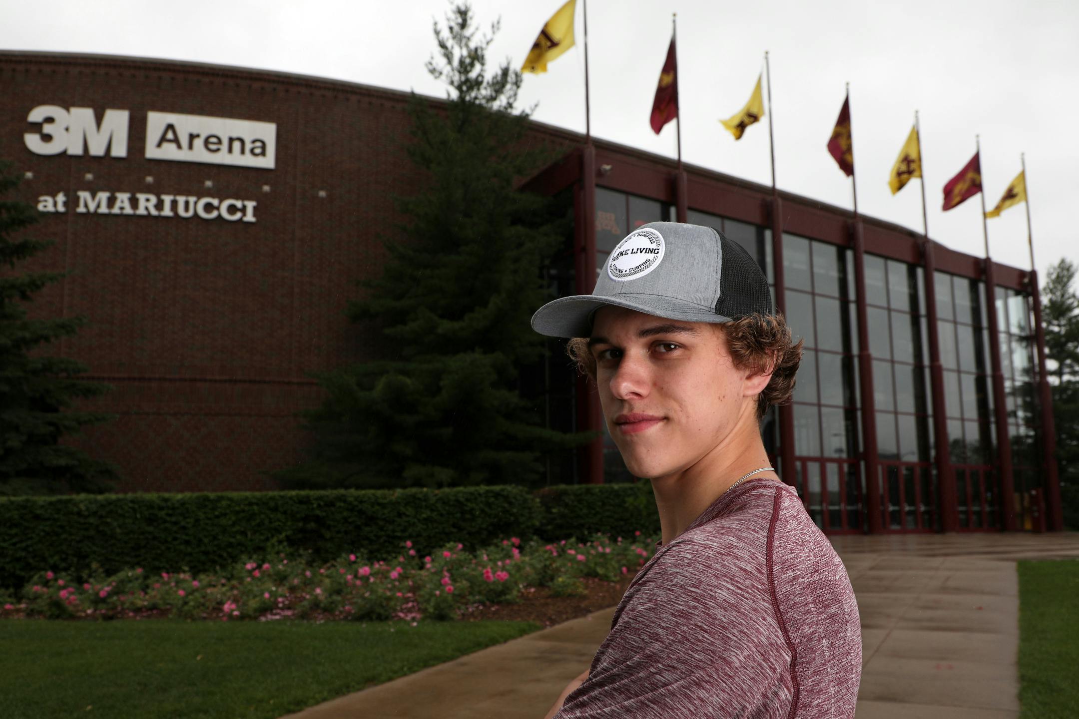 . ] ANTHONY SOUFFLE • anthony.souffle@startribune.com Blake McLaughlin of Grand Rapids, one of the top Minnesotans in Friday's NHL draft, stood for a portrait Tuesday, June 19, 2018 at Mariucci Arena on the grounds of the University of Minnesota in Minneapolis.
