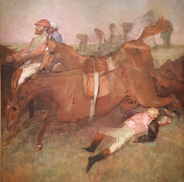Edgar Degas' "Scene from the Steeplechase: The Fallen Jockey" at the Chicago Art Institute on Aug. 11, 2015.