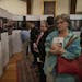 Kathleen Riley looked at the exhibit at St. Sahag Armenian Church Wednesday April 24, 2019 in St. Paul, MN.