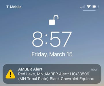 Minnesota's most recent Amber Alert was the first in the system's 22 years of operation in the state to come from a tribal reservation. The 3-year-old