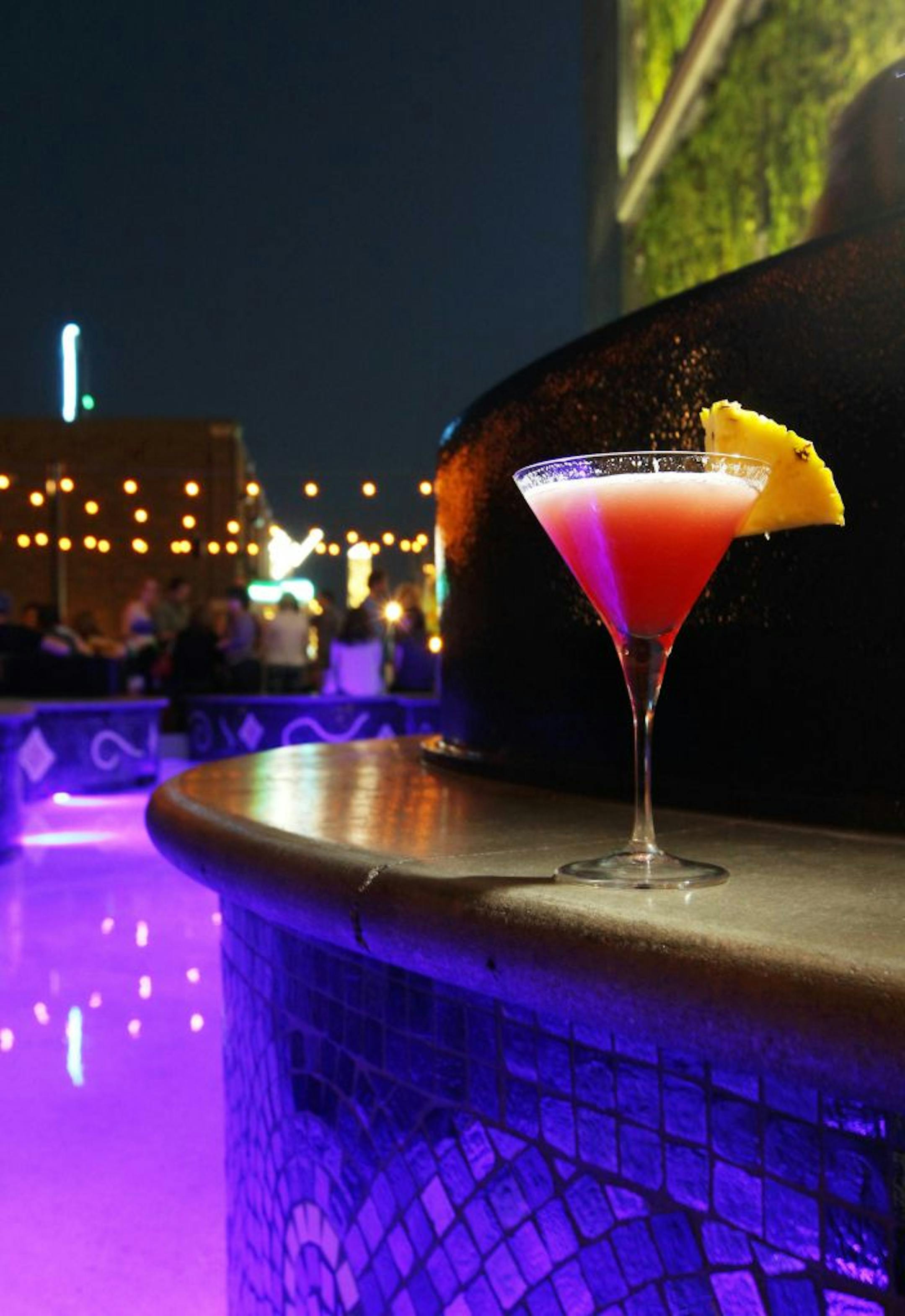 The Diva is one of the most popular signature cocktails at Bar Louie in Uptown. The drink features Skyy vodka, pomegranate liqueur and pineapple juice.