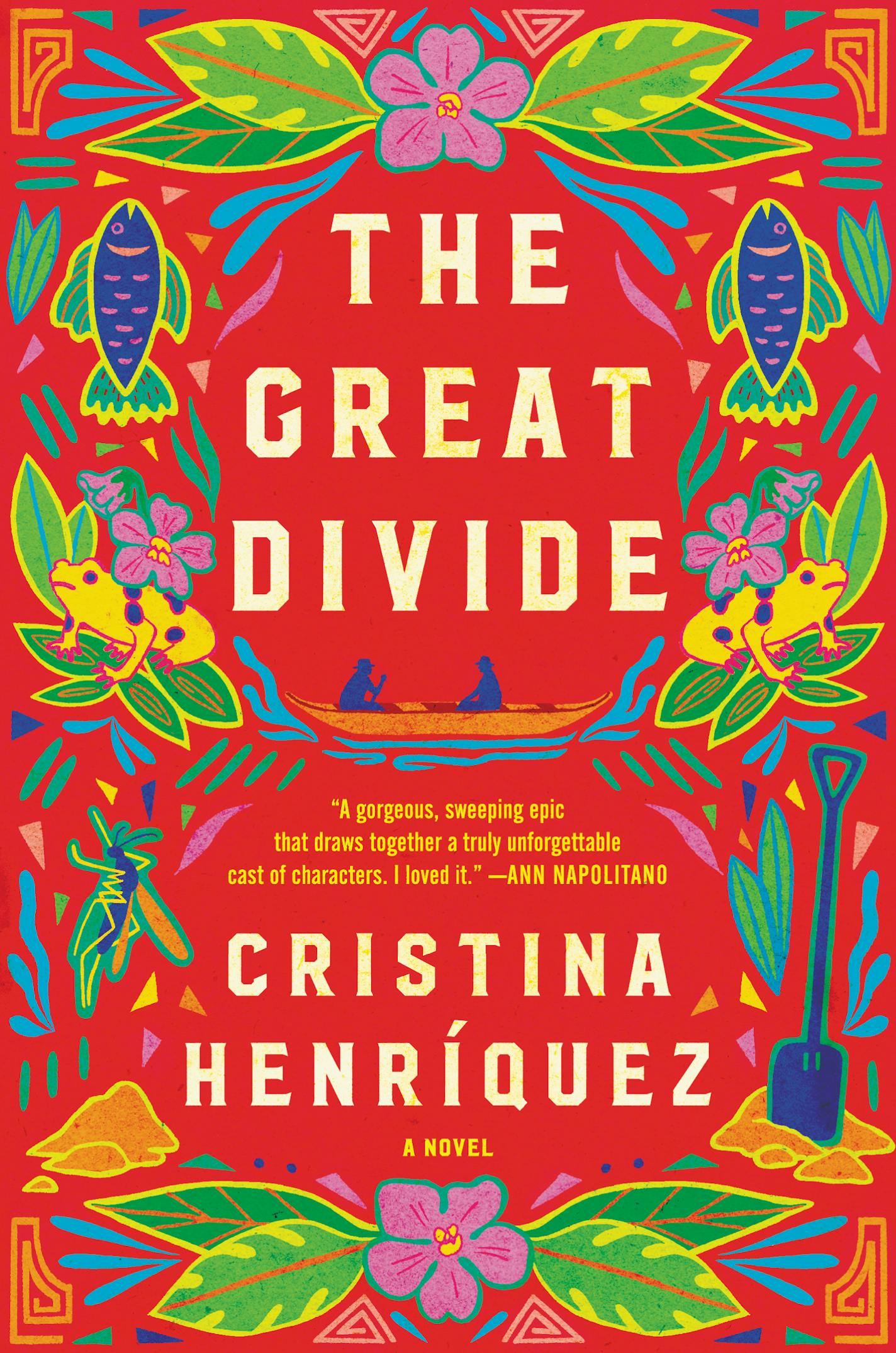 red cover of Cristina Henriquez' novel "The Great Divide"