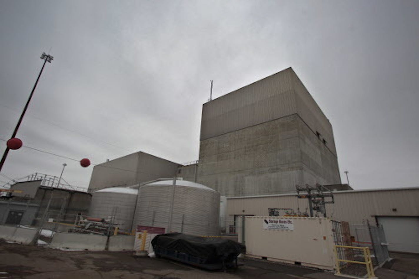 The gray concrete walls of the Monticello nuclear power plant, 40 miles north of the Twin Cities, in 2012.