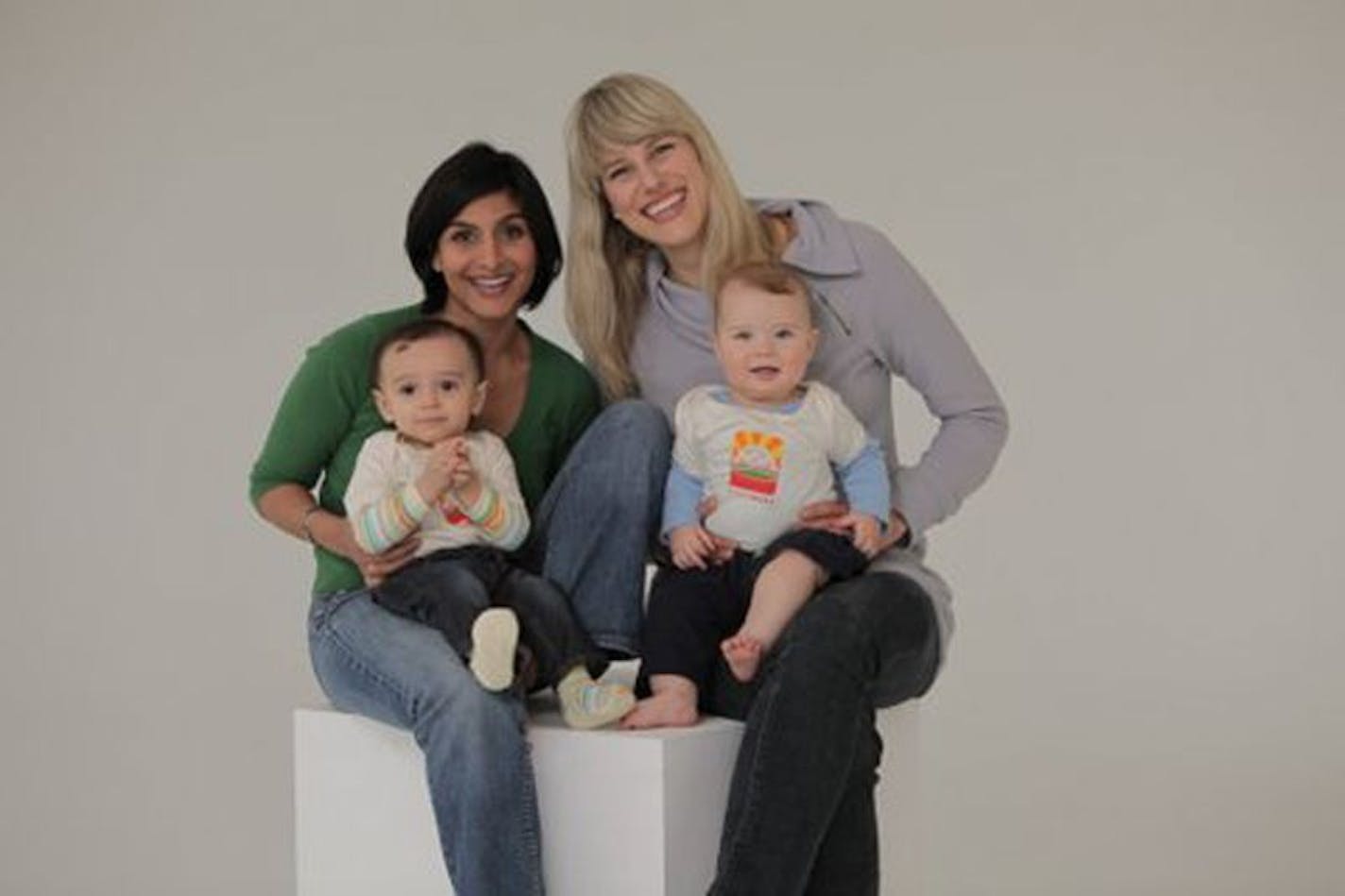 shazi visram (left, with son Zane) and jessica rolph