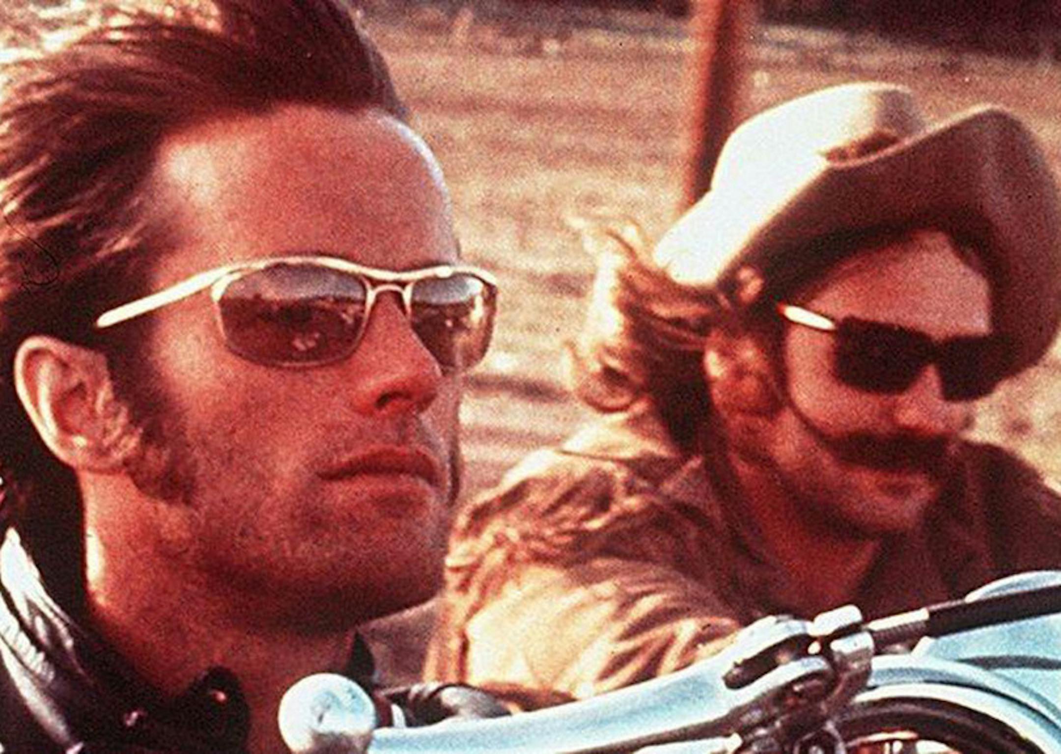 Peter Fonda, left, and Dennis Hopper in "Easy Rider" in 1969. Fonda died on Friday, Aug. 16, 2019, at 79. (Sony Pictures/TNS) ORG XMIT: 1395524