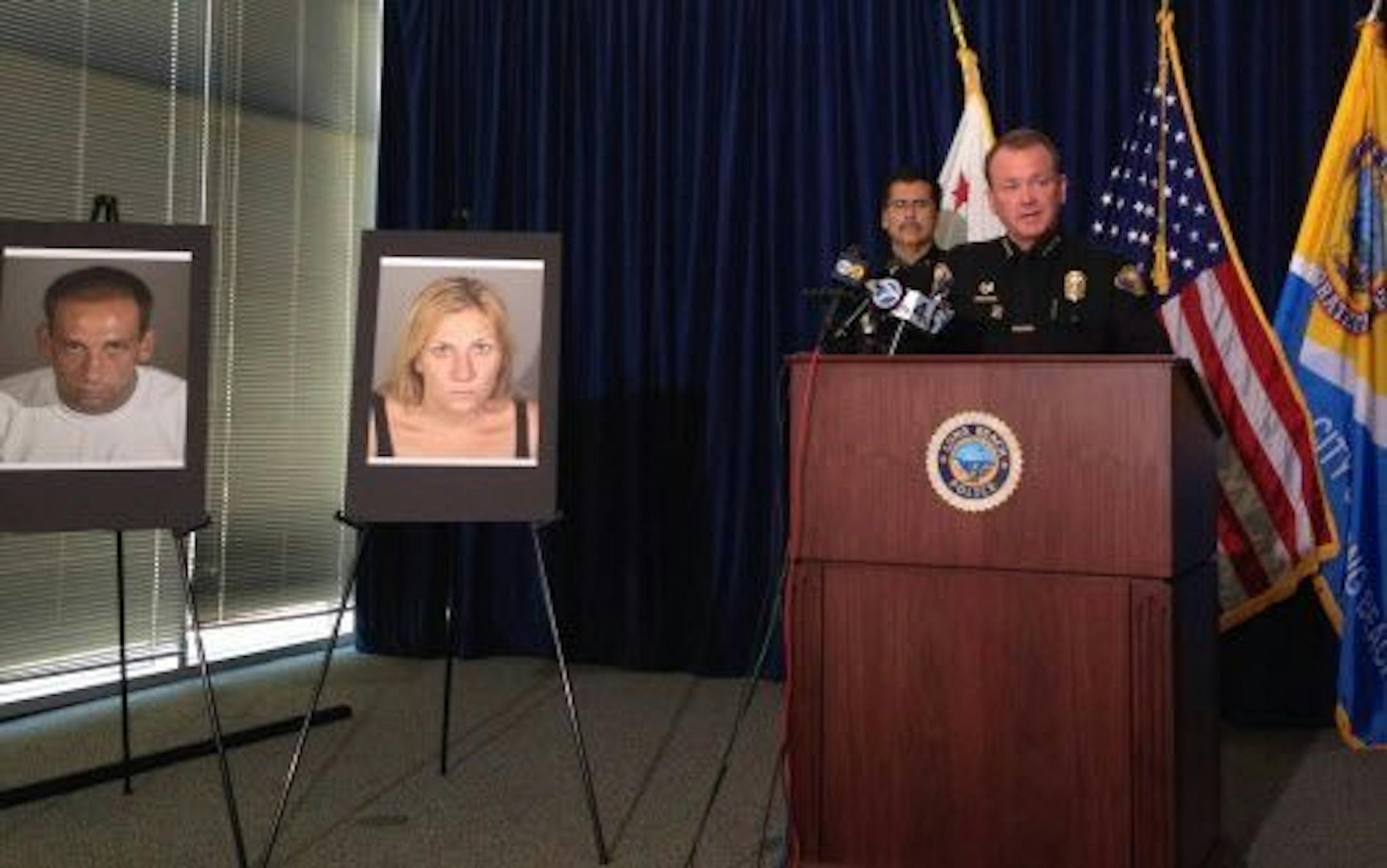 Long Beach Police Chief Jim McDonnell leads a news conference Thursday, July 24, 2014, in Long Beach, Calif.