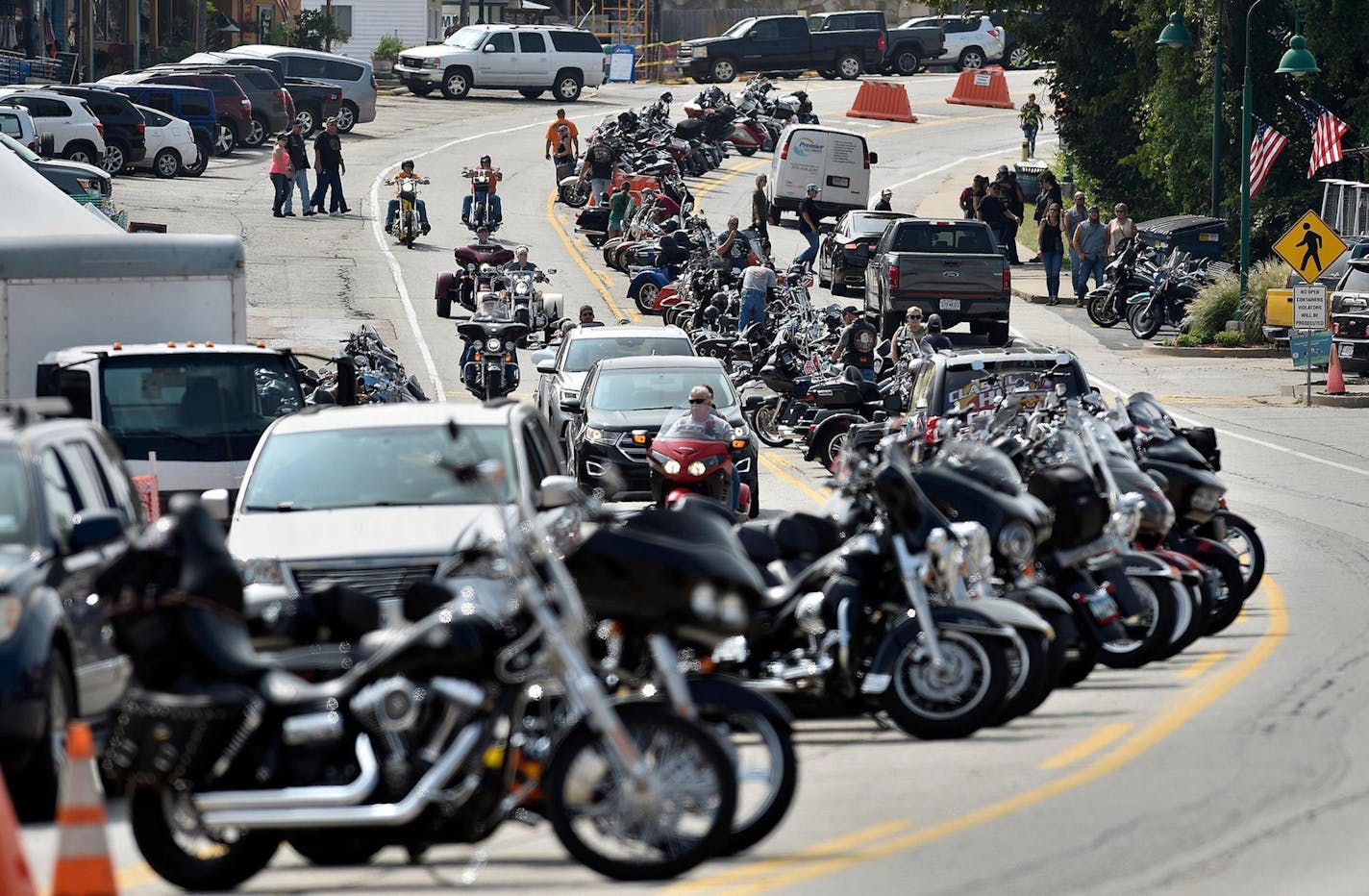 Some business owners at the Lake of the Ozarks say this has been their best season ever, despite the COVID-19 pandemic. Bikefest brought thousands of mostly unmasked riders into the town of Lake Ozark and surrounding areas. (Jill Toyoshiba/The Kansas City Star/TNS) ORG XMIT: 1775451