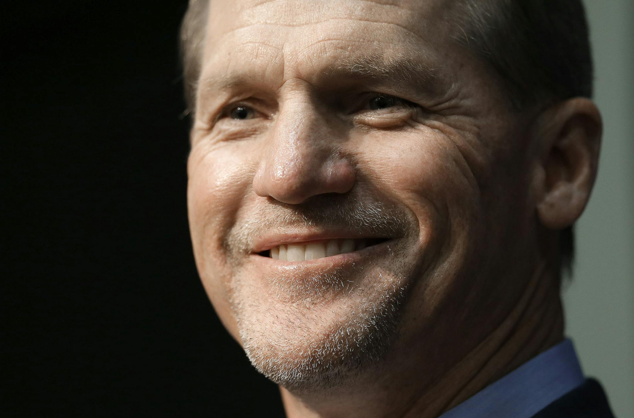 Tennessee Titans head coach Ken Whisenhunt answers questions at a news conference Tuesday, Jan. 14, 2014, in Nashville, Tenn. The Titans introduced Whisenhunt Tuesday as their 17th head coach and only their third different coach since moving from Houston to Tennessee. (AP Photo/Mark Humphrey)