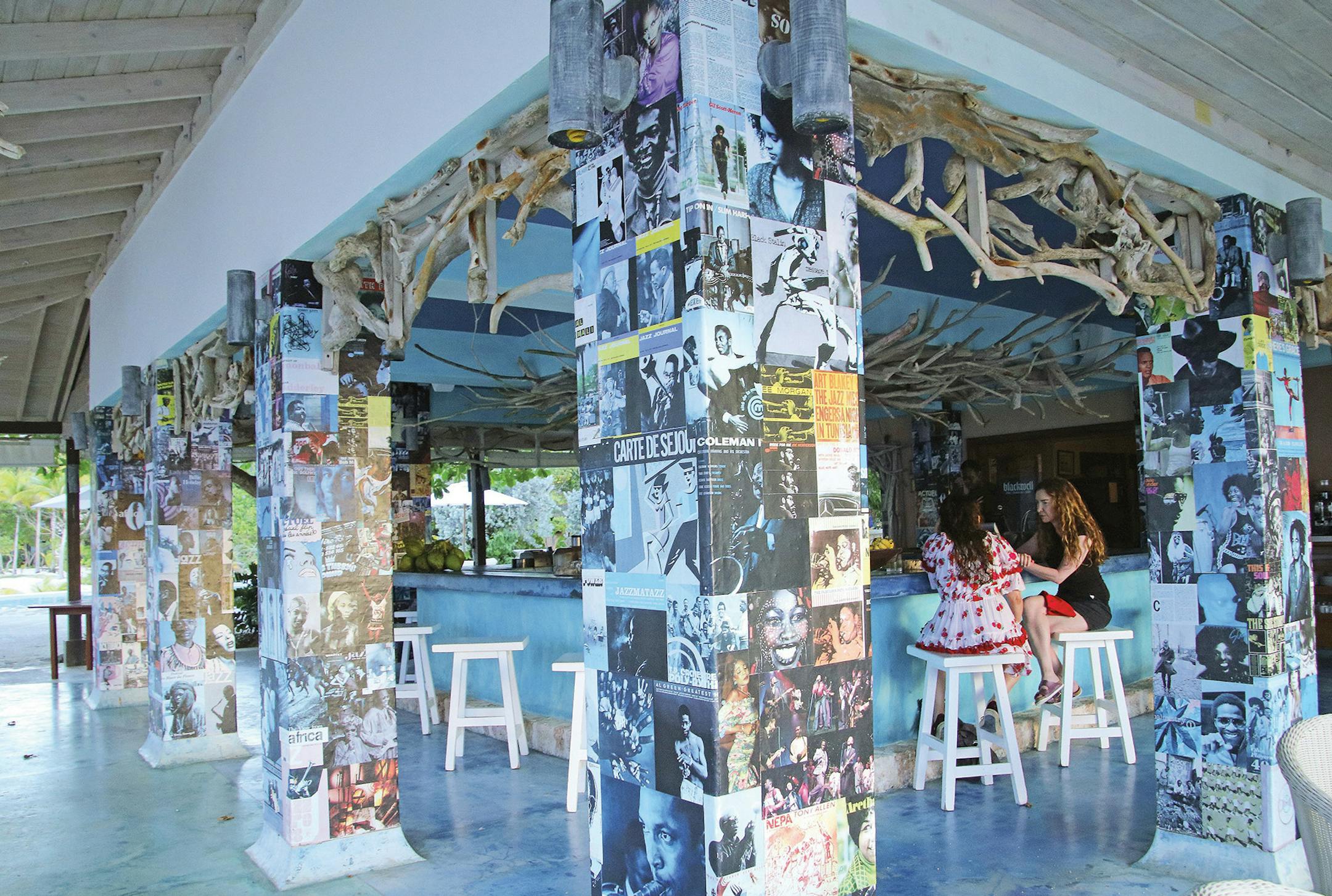 The reggae-and-jazz-bedecked Bizot Bar is GoldenEye's central hangout and staffed by locals who seem like family. (Norma Meyer/San Diego Union-Tribune/TNS) ORG XMIT: 1340937