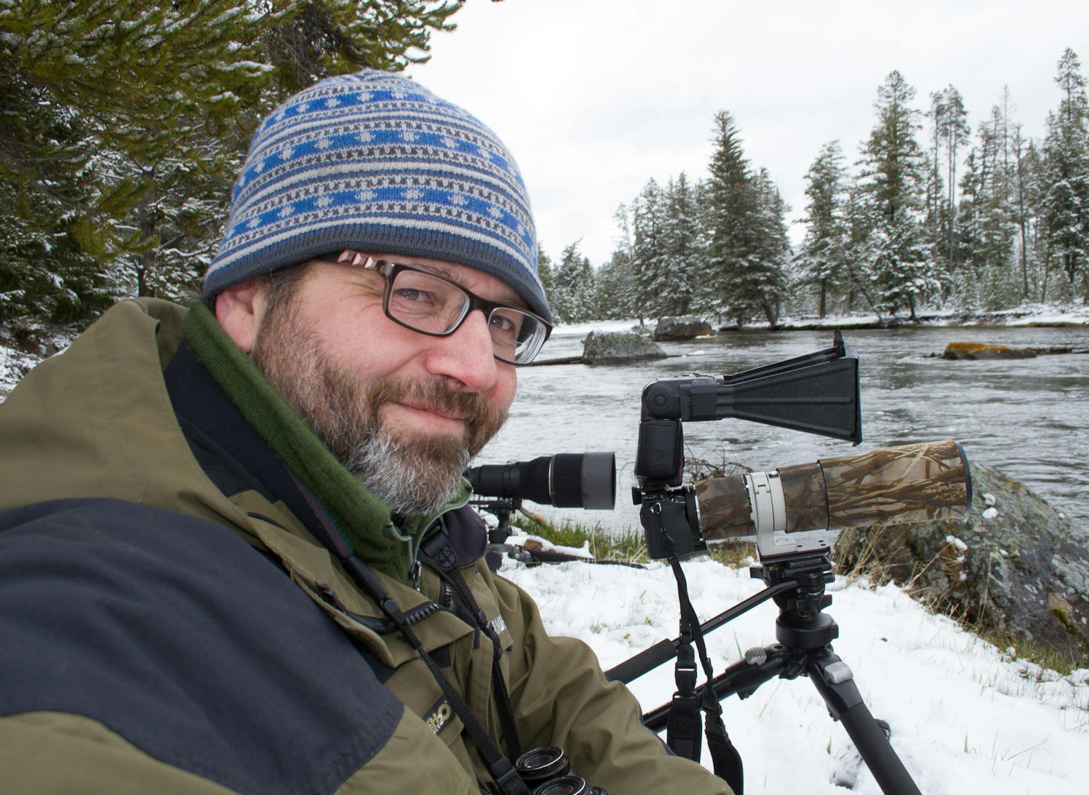Mark Stensaas in Yellowstone National Park. Stensaas is the founder of Friends of Sax-Zim Bog.