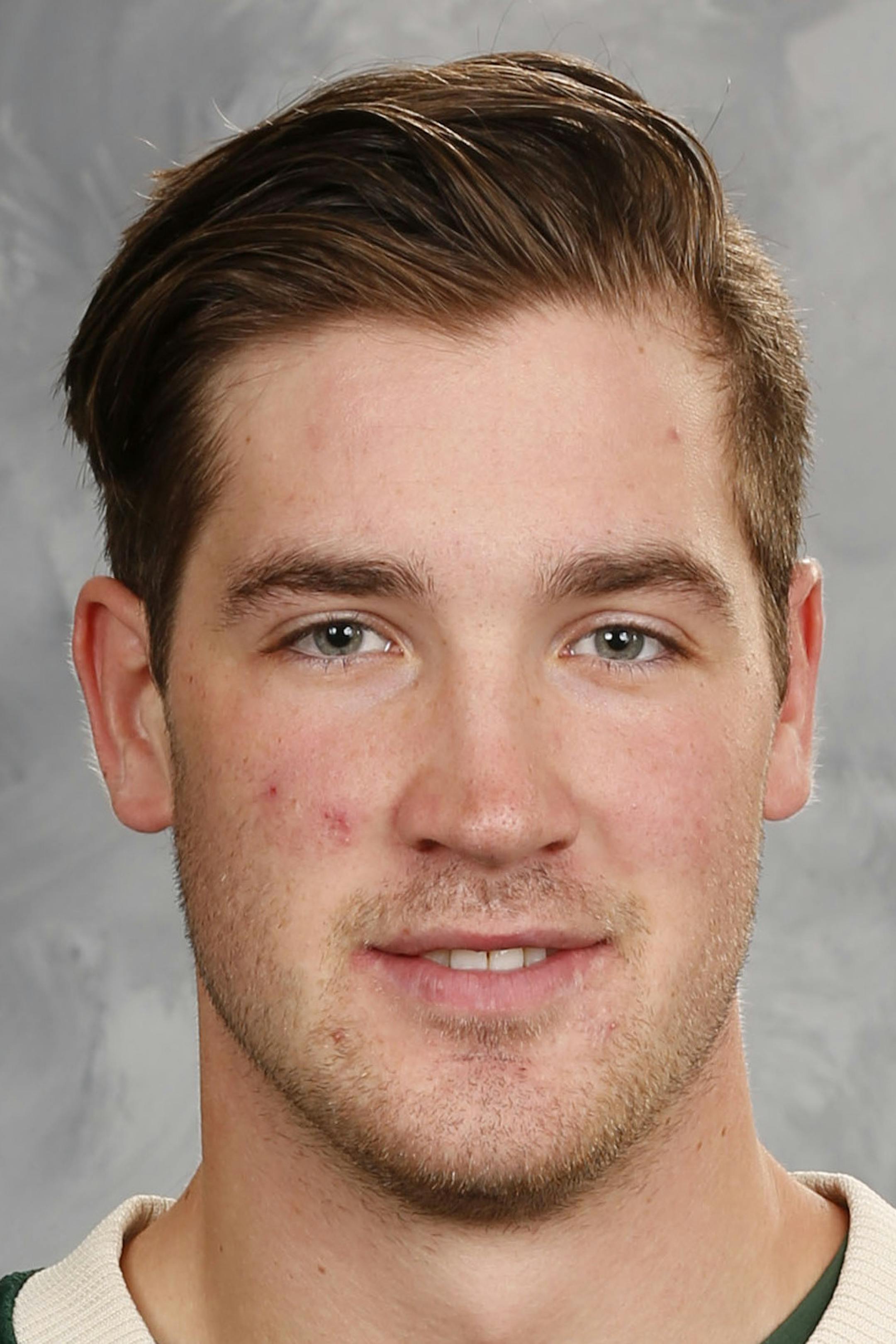 ST. PAUL, MN - SEPTEMBER 22: Tyler Graovac #44 of the Minnesota Wild poses for his official headshot for the 2016-2017 season on September 22, 2016 at the Xcel Energy Center in St. Paul, Minnesota. (Andy King/NHLI via Getty Images) *** Local Caption *** Tyler Graovac ORG XMIT: 670947917