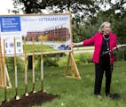 Minnesota Housing Commissioner Mary Tingerthal on Tuesday speaks at a ground breaking ceremony for 100-units of efficiency housing on the Minneapolis 