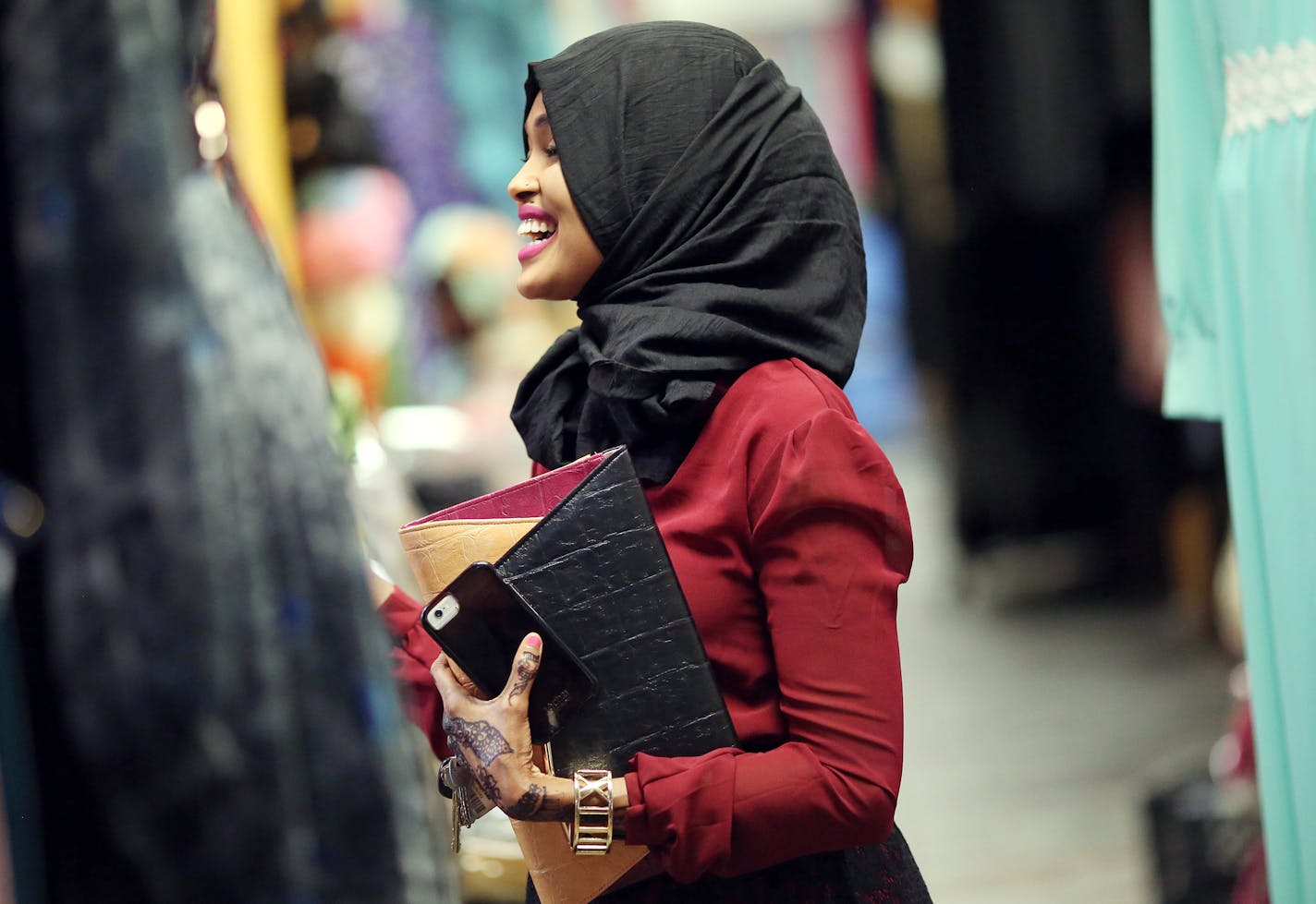 Ubah Diriye is looking a new space to open a clothing booth Tuesday August 18, 2015 in Minneapolis, MN. Somali businesswomen are driving the expansion of Karmel Square, the largest collection of Somali businesses in America ] Jerry Holt/ Jerry.Holt@Startribune.com