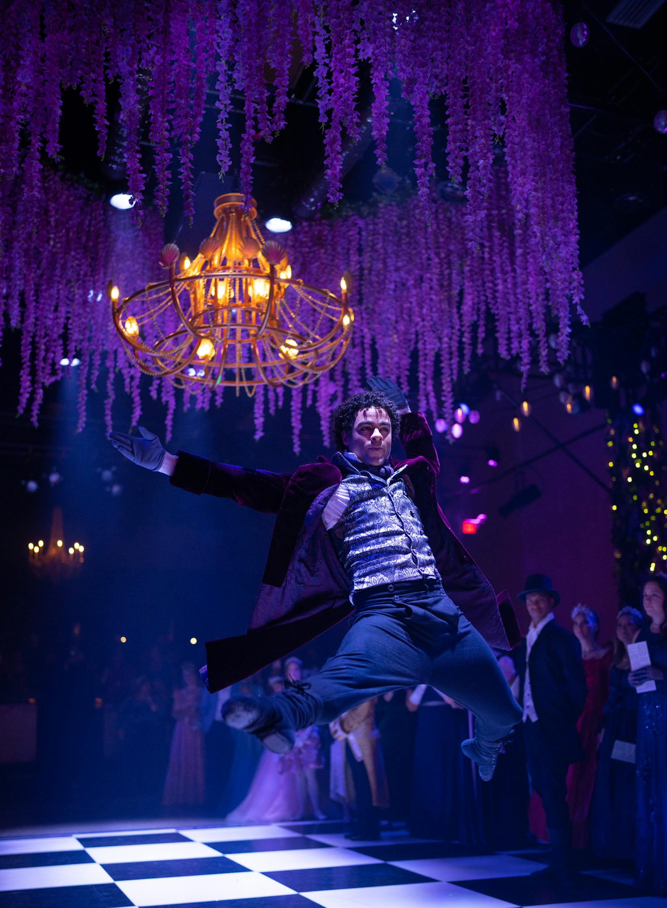 One of the company dancers performed on opening night of The Queen's Ball: A Bridgerton Experience.