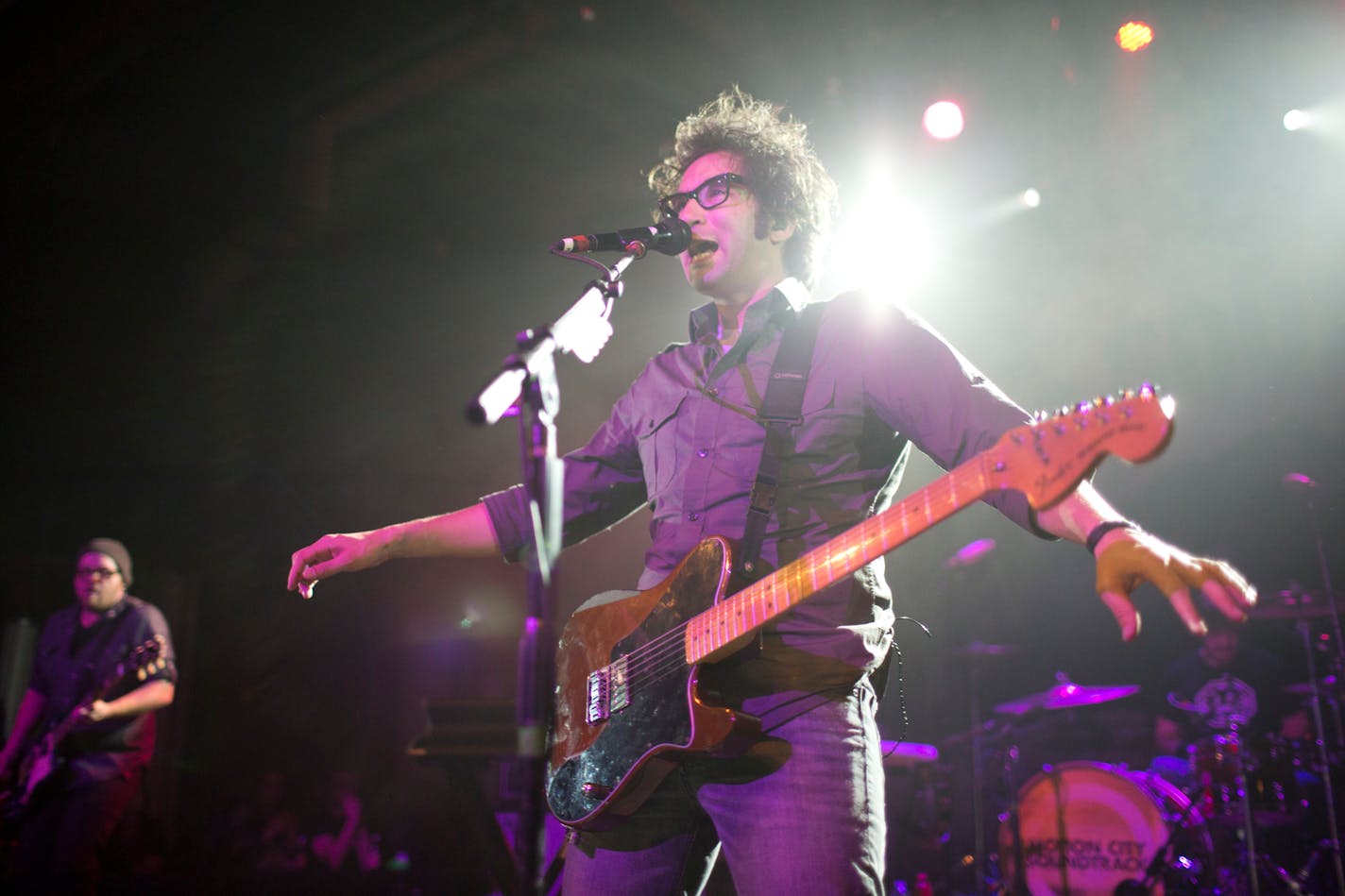 Motion City Soundtrack singer Justin Pierre, with guitarist Josh Cain, left, wrapped up a tour at Minneapolis's Varsity Theater in 2012 and will wrap up it up for good there this week.