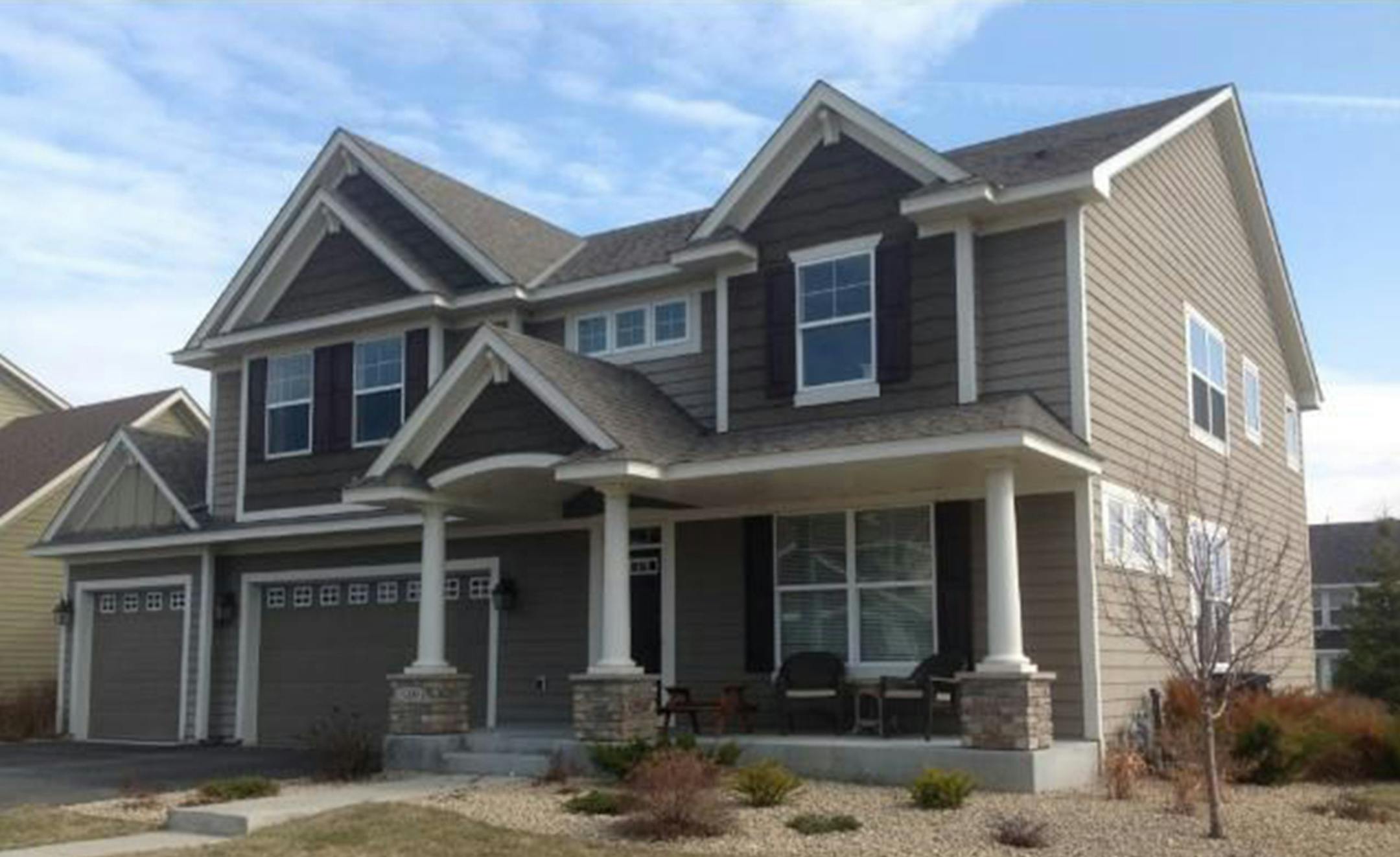 ... Rosemount
Built in 2009, this four-bedroom, four-bath house has 3,185 finished square feet and features four bedrooms on one level, Sapele hardwood floors, two-story great room, granite kitchen countertops, maple cabinets, built-ins and stainless steel appliances,fireplace and full basement. Listed by Rob Phyte, Coldwell Banker Burnet, 952-997-1955.