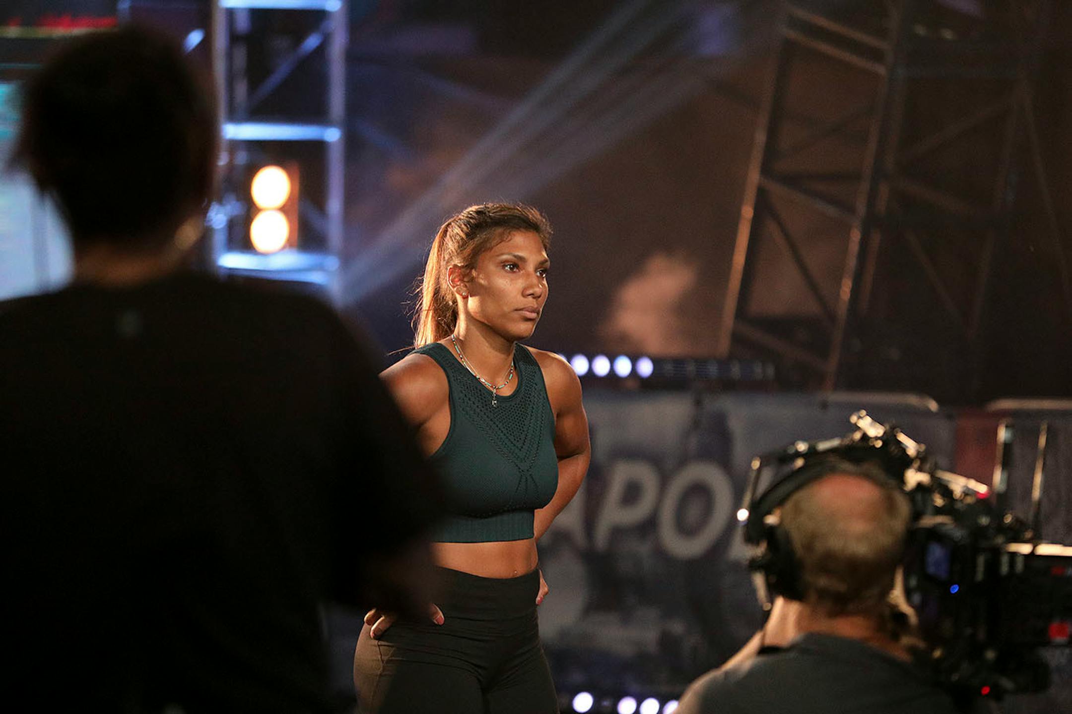 Contestant Meagan Martin prepared to run the course.