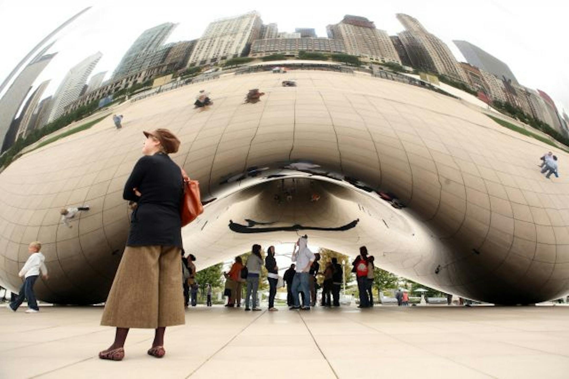 "Cloud Gate," by artist Anish Kapoor, is one of the interactive sculptures in Chicago's Millennium Park. Is such a work destined for the renovated Peavey Plaza?