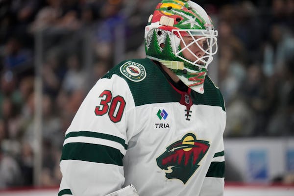 Jesper Wallstedt got his only preseason action for the Wild in a game against Colorado.