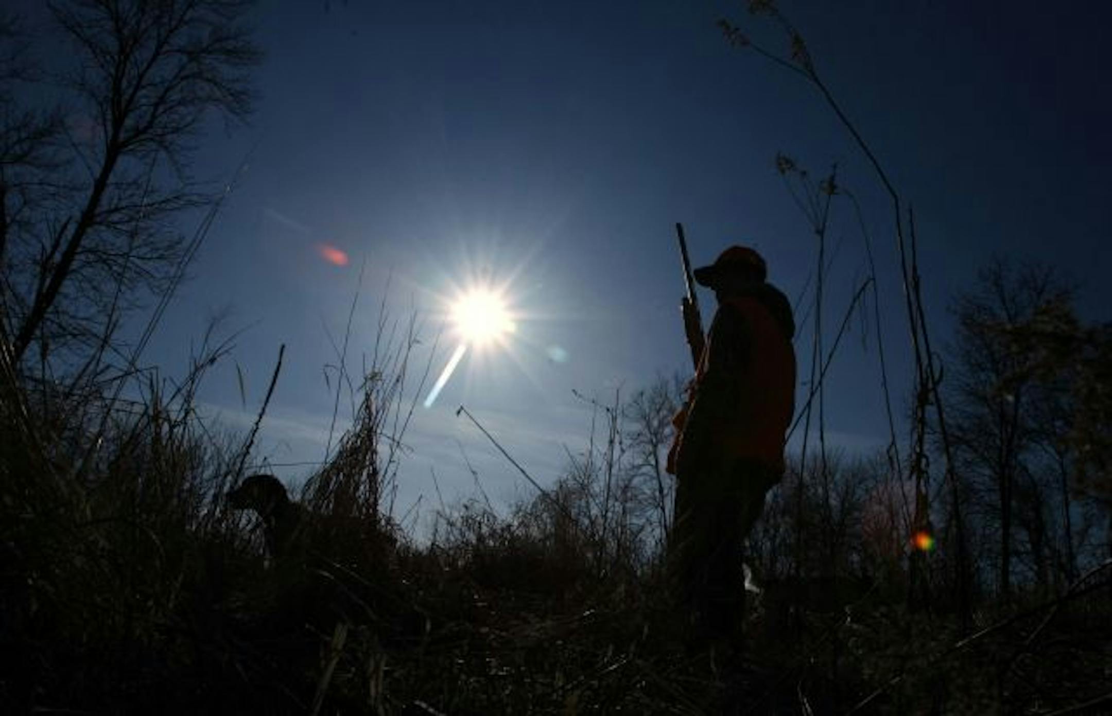Justin Moen, 25, of White Bear Lake, was among nearly 50 Minnesota military veterans who recently returned from overseas and were treated to a day of pheasant hunting, lunch and sporting clay shooting Saturday — an event aimed at thanking them for their service and sacrifices.
