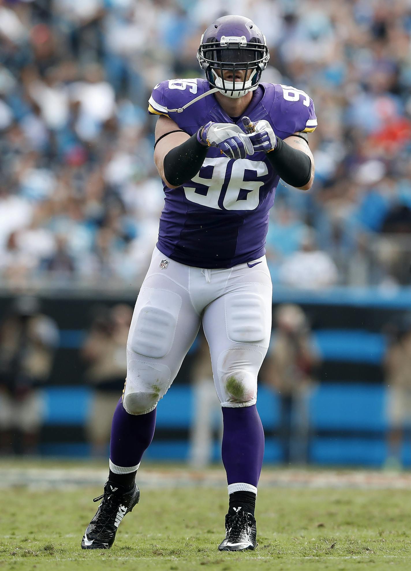 Minnesota Vikings Brian Robison. ] CARLOS GONZALEZ cgonzalez@startribune.com - September 25, 2016, Charlotte, NC, Bank of America Stadium, NFL, Minnesota Vikings vs. Carolina Panthers