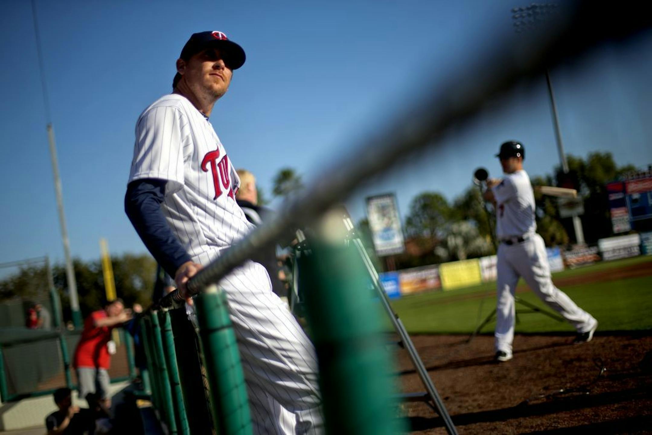Minnesota Twins pitcher Kevin Correia on Media day earlier this week.