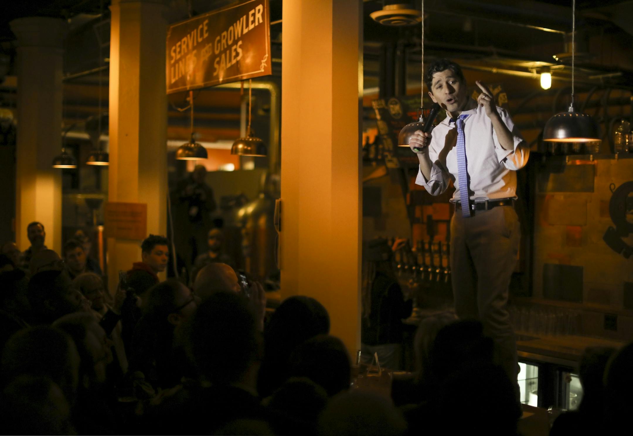 Standing atop the bar in a packed Dangerous Man Brewing Co. taproom, Jacob Frey announced that he was seeking the job of Mayor of Minneapolis.