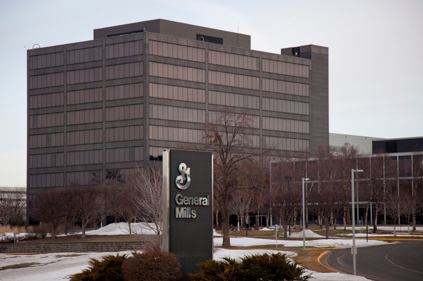 General Mills Inc. global headquarters stand in Golden Valley, Minnesota, U.S., on Saturday, March 15, 2014. General Mills, the maker of Cheerios cereal and Pillsbury baking products, plans to report full third-quarter results March 19. Photographer: Ariana Lindquist/Bloomberg