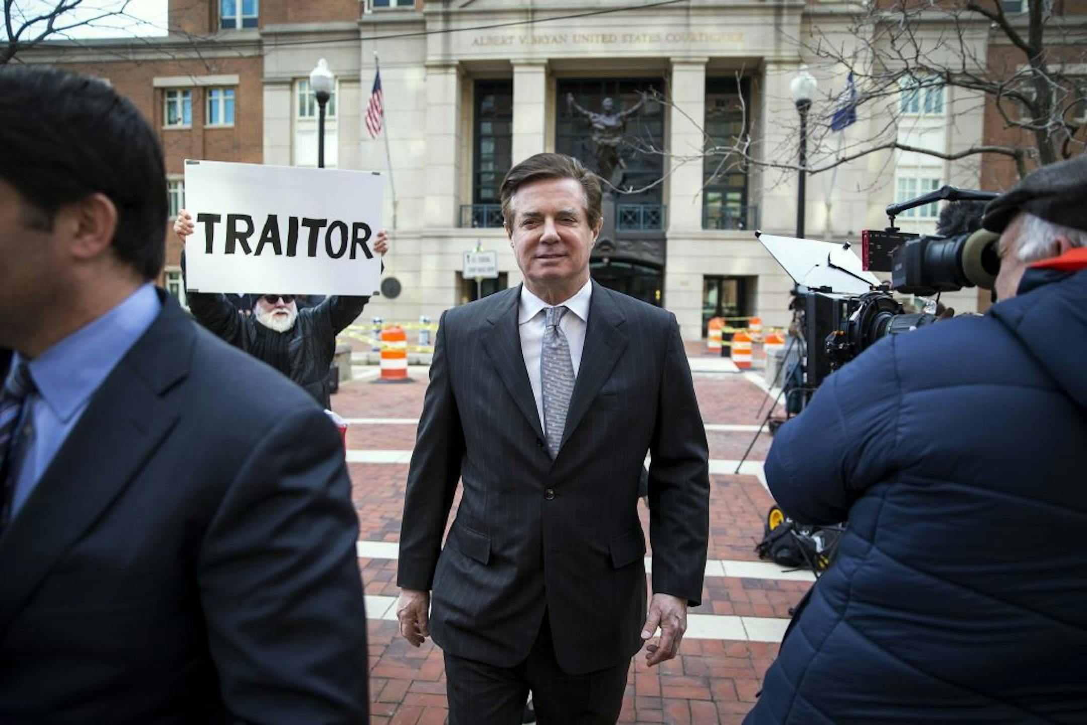 Paul Manafort, President Donald Trump's former campaign chairman, leaving the federal courthouse in Alexandria, Va., back in March 8, 2018.