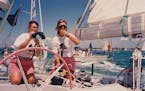 "Maiden" captures one woman's dream: Tracy Edwards, left, with Mikaela Von Koskull, leads the first all-female crew in the storied Whitbread Round the