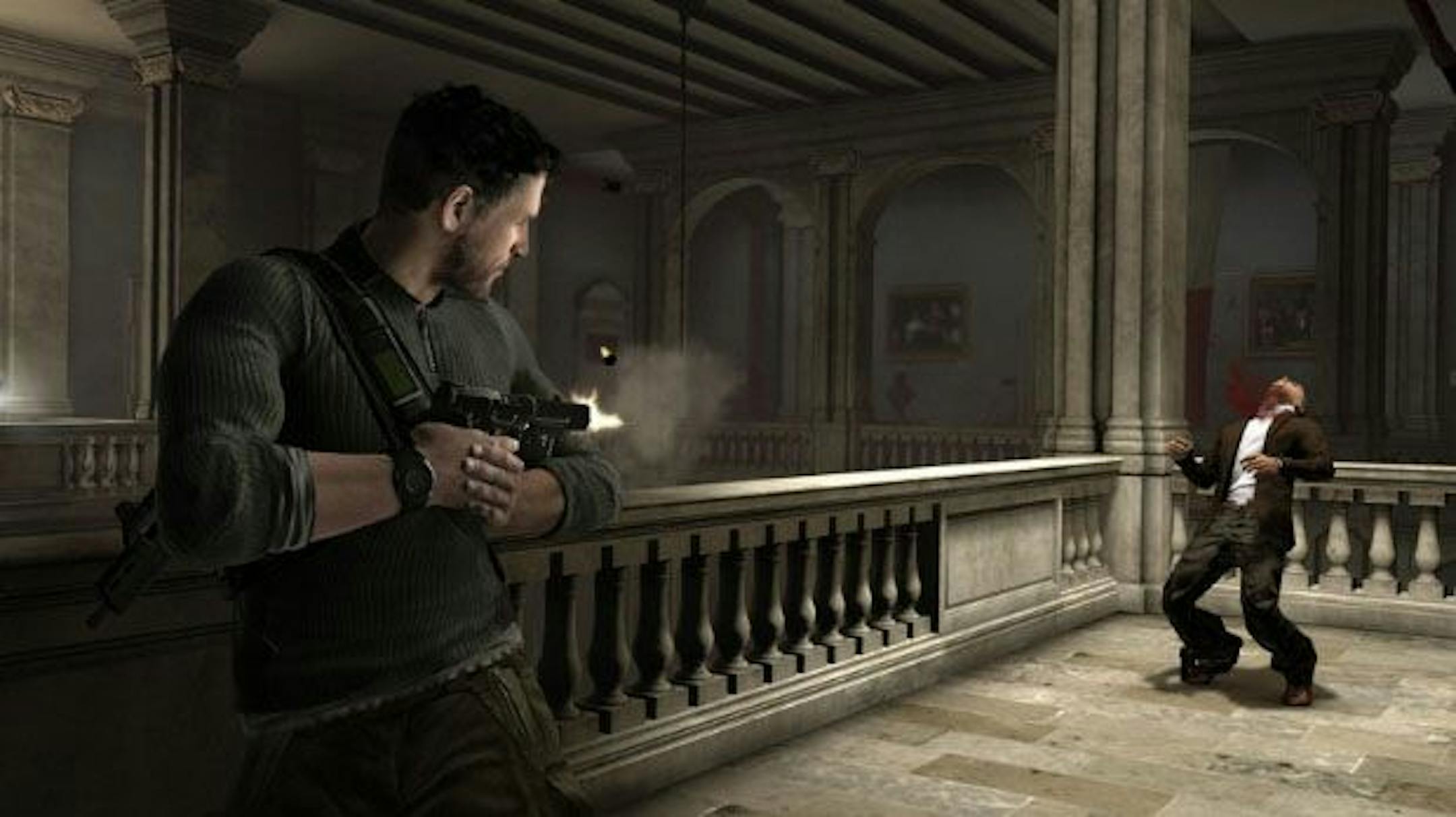 In this image from a screen grab provided by Ubisoft, Agent Sam Fisher takes out an enemy in the video game "Tom Clancy's Splinter Cell: Conviction."
