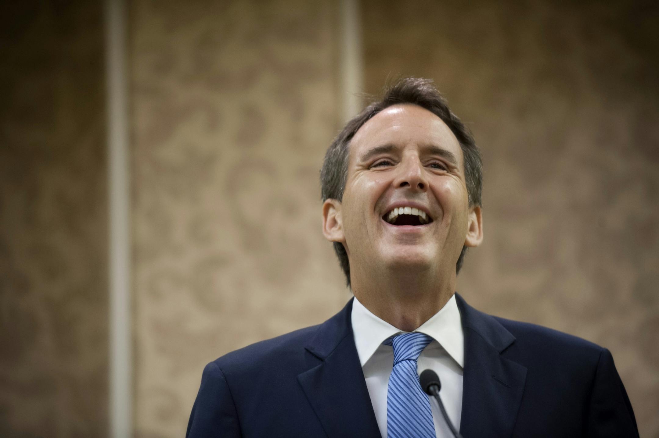 Tim and Mary Pawlenty stopped by the St. Petersburg Hilton to speak to the Minnesota delegation on the final day of the convention, Thursday, August 30, 2012.