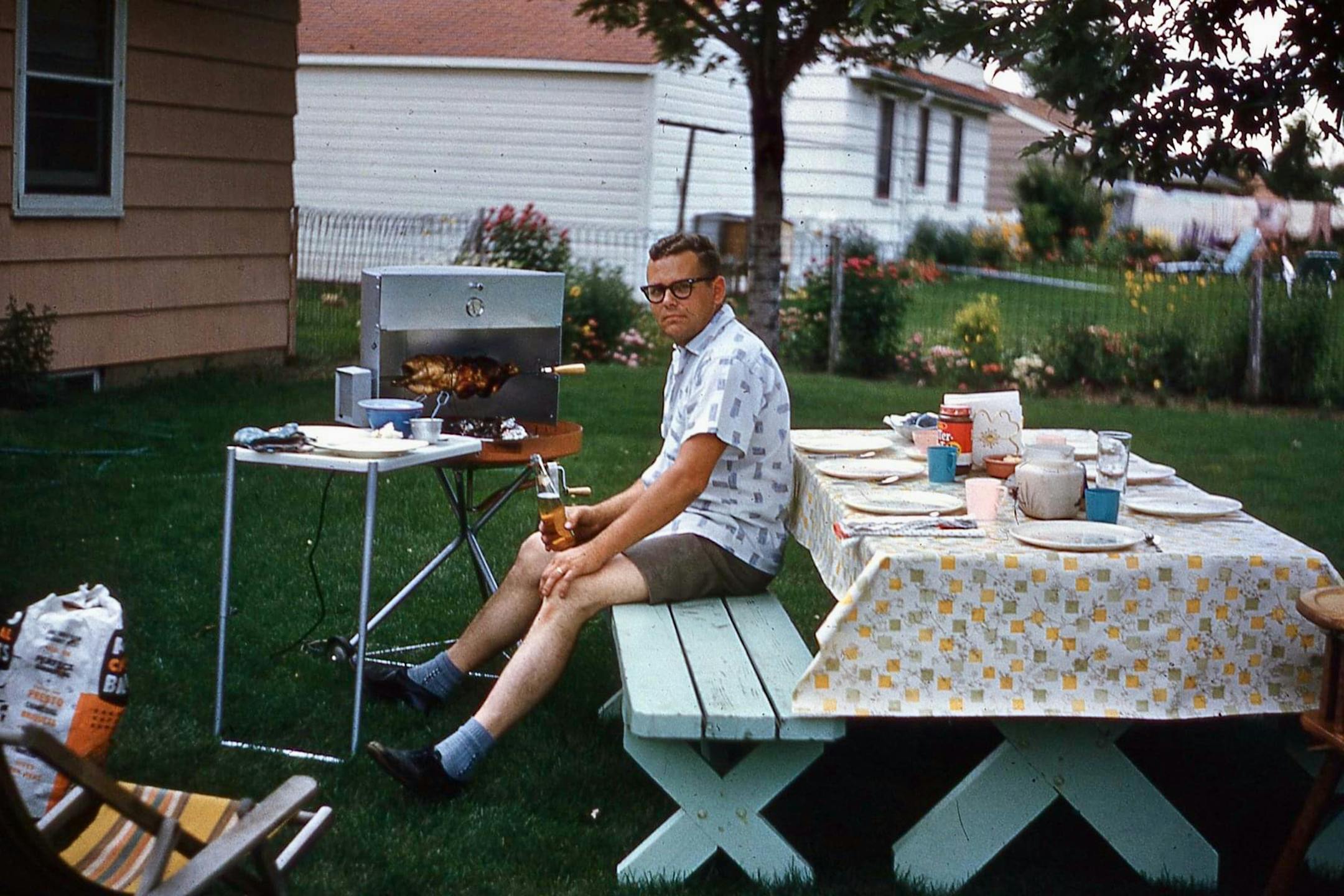 Corinne Ascher Shepherd says her dad often supervised meals on the grill. Provided