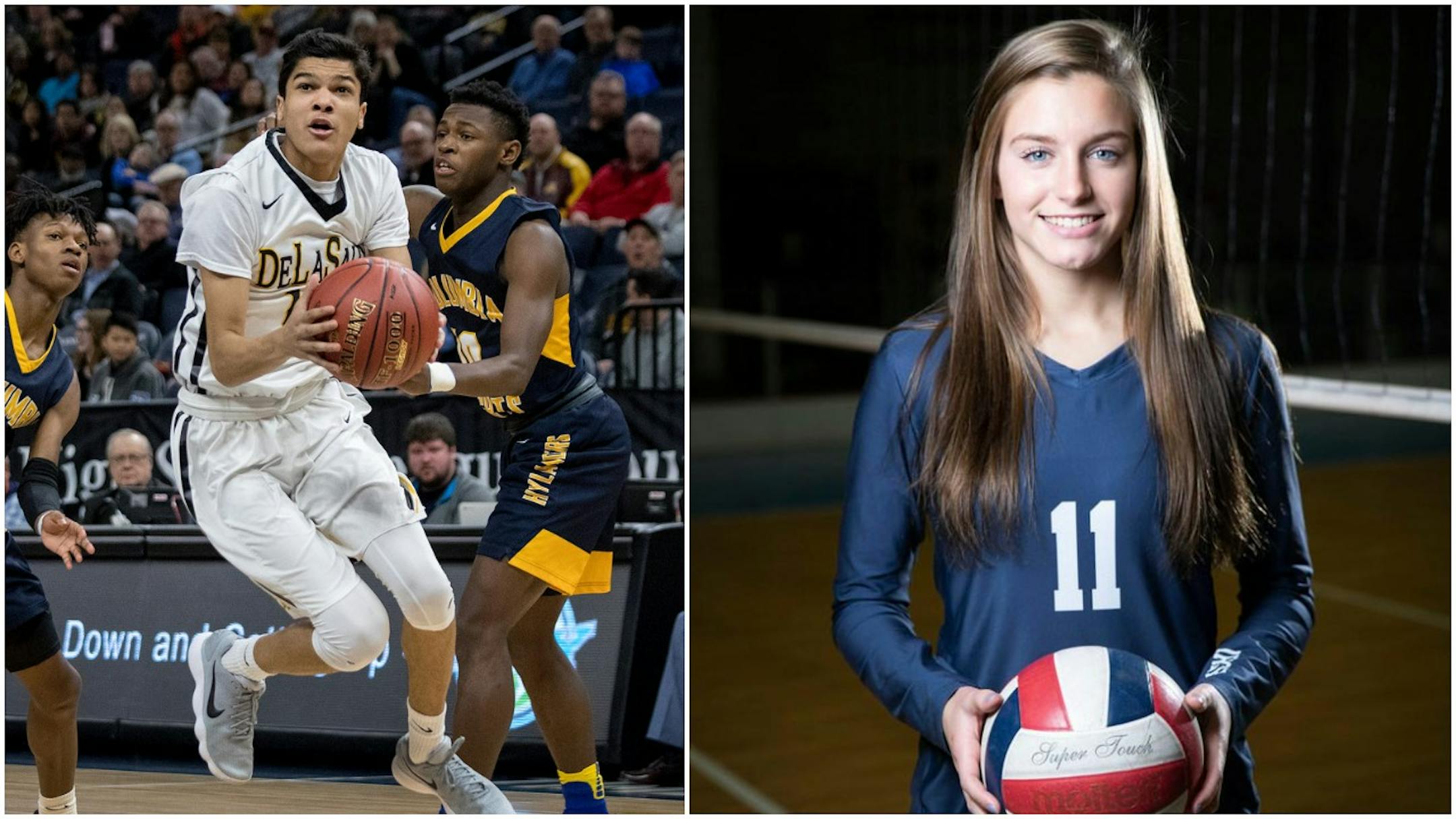 Tyrell Terry of DeLaSalle will be playing college basketball at Stanford; Mari Hinkle of Rosemount is heading to UCLA to play volleyball.