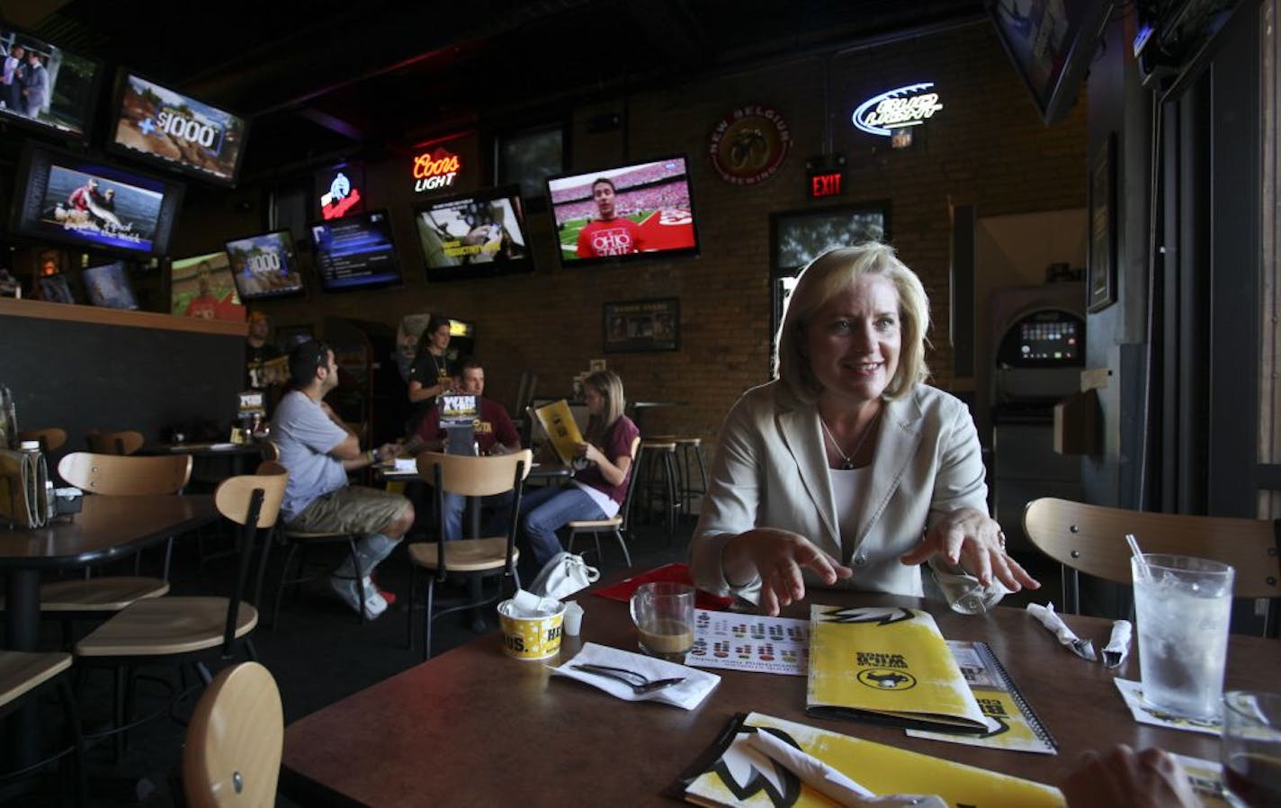 Sally Smith is the CEO of Buffalo Wild Wings.