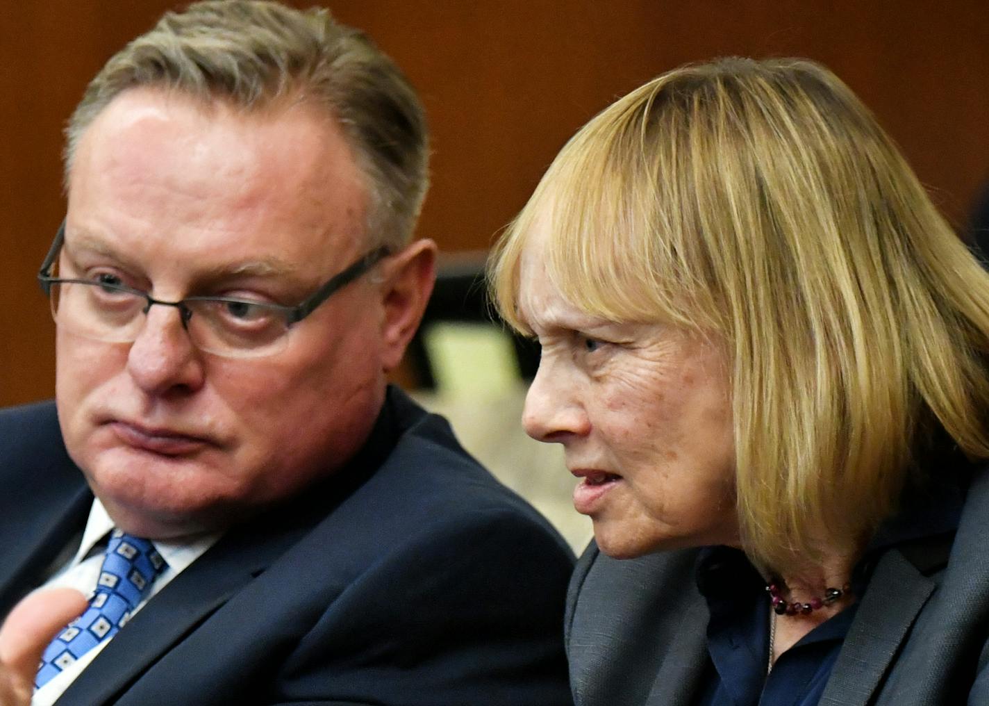 Ted Mondale and Michele Kelm-Helgen talked with MSFA counsel Jay Lindgren as Minnesota Legislative Auditor James Nobles brought up the subject of a possible third luxury suite. ] GLEN STUBBE &#x2022; glen.stubbe@startribune.com Tuesday February 7, 2017 Minnesota Legislative Auditor James Nobles released his report on the MSFA's use of the luxury suites at the U.S. Bank Stadium at a joint meeting of the House and Senate State Government Finance committees.