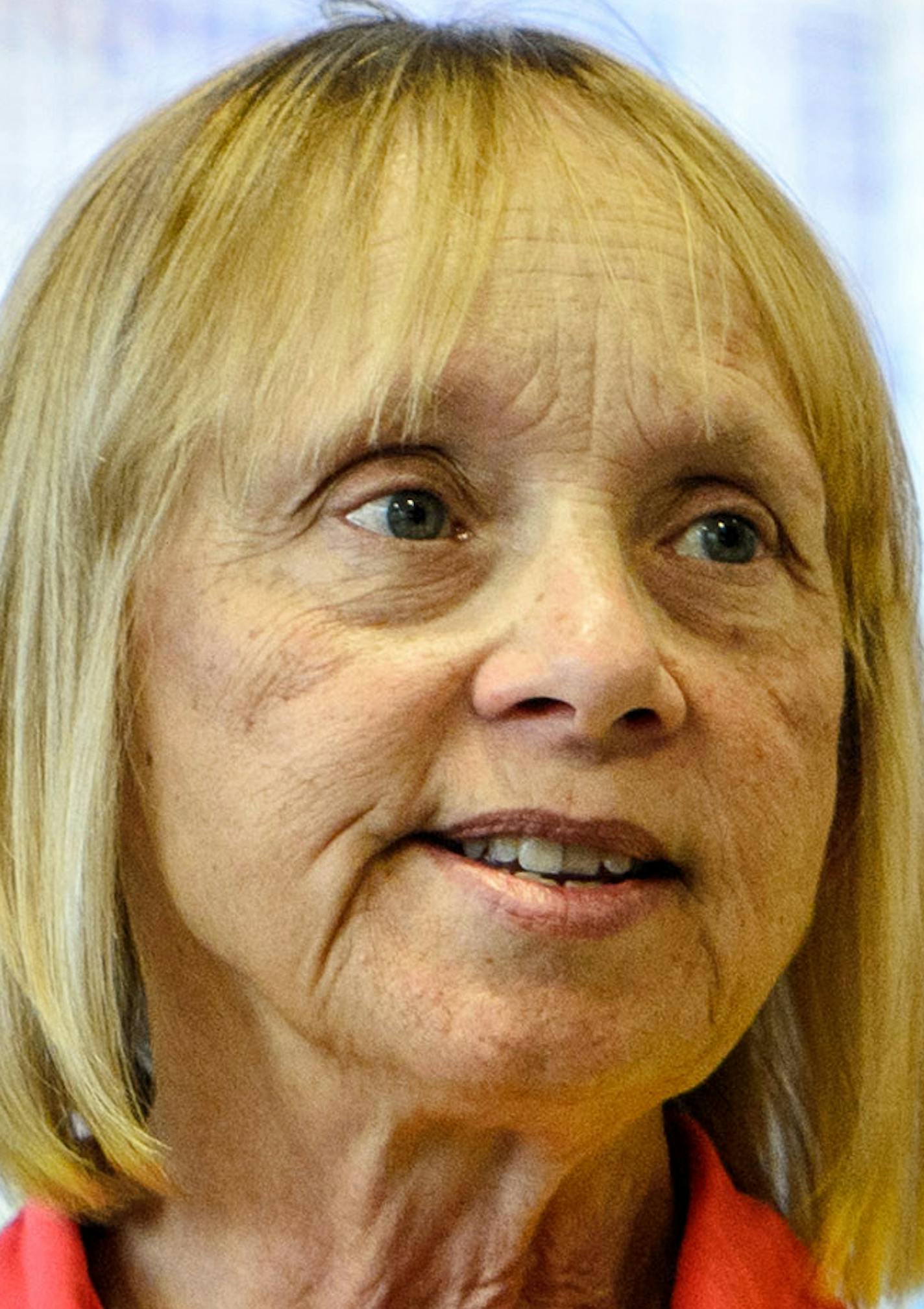 Michele Kelm-Helgen, chair of the Minnesota Sports Facilities Authority. ] GLEN STUBBE * gstubbe@startribune.com Monday, July 20, 2015 A tour of the USBank Stadium. It has a roof made of ETFE, or ethylene-tetra-fluoro-ethylene. ORG XMIT: MIN1507201415221342