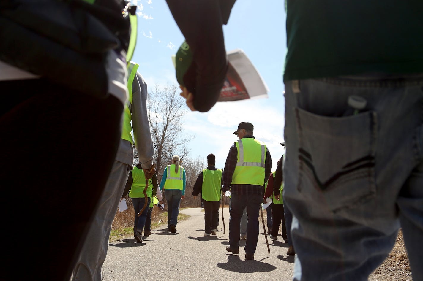 Christie and Robert Tarango of Bloomington walked to the search area hand and hand as they and other volunteers searched for Barway Collins.