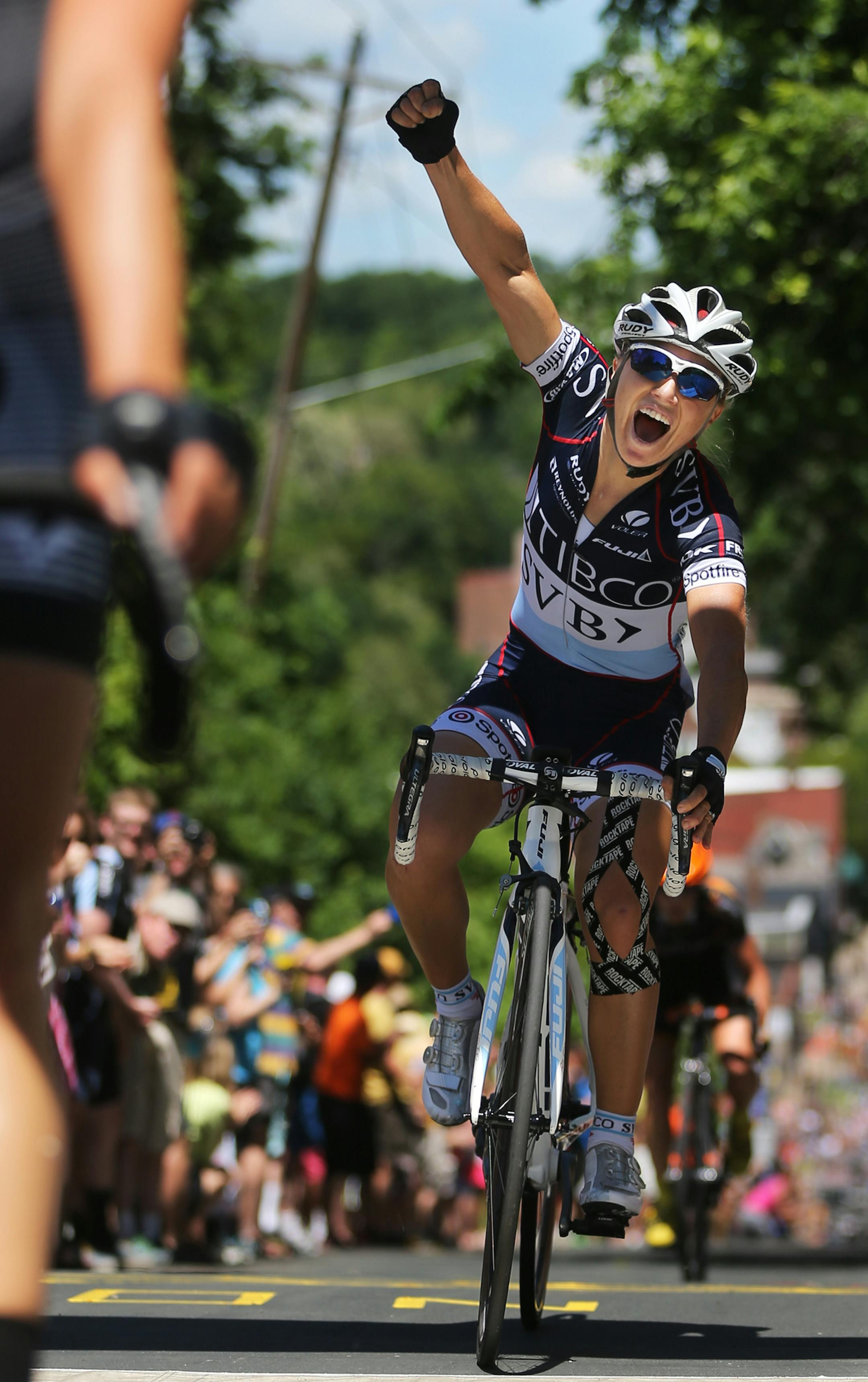 At the Stillwater Criterium of the Nature Valley Grand Prix Bicycle Race, Shelley Olds(16) claimed the general classification when Jade Wilcoxson(28) crashed on the final lap. ] richard tsong-taatarii@startribune.com