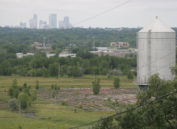 The TCAAP site, photographed in 2010 from the top of the Kame, a former reservoir that is the highest point in Ramsey County.