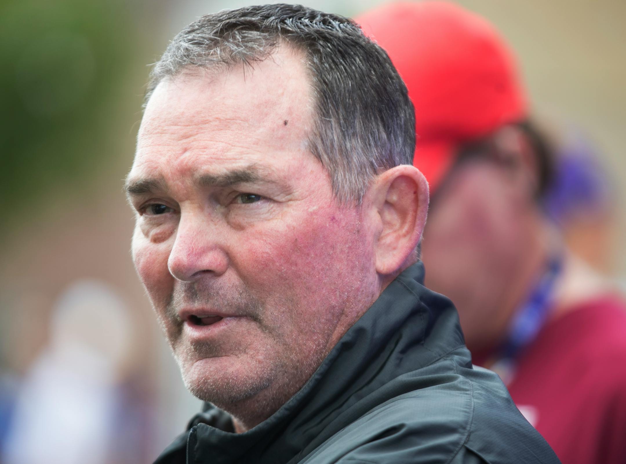 Vikings head coach Mike Zimmer spoke to too the media after rookies and select players arrived at Vikings training camp at Minnesota State University Mankato Sunday July 23, 2017 in Mankato, MN. ] JERRY HOLT � jerry.holt@startribune.com
