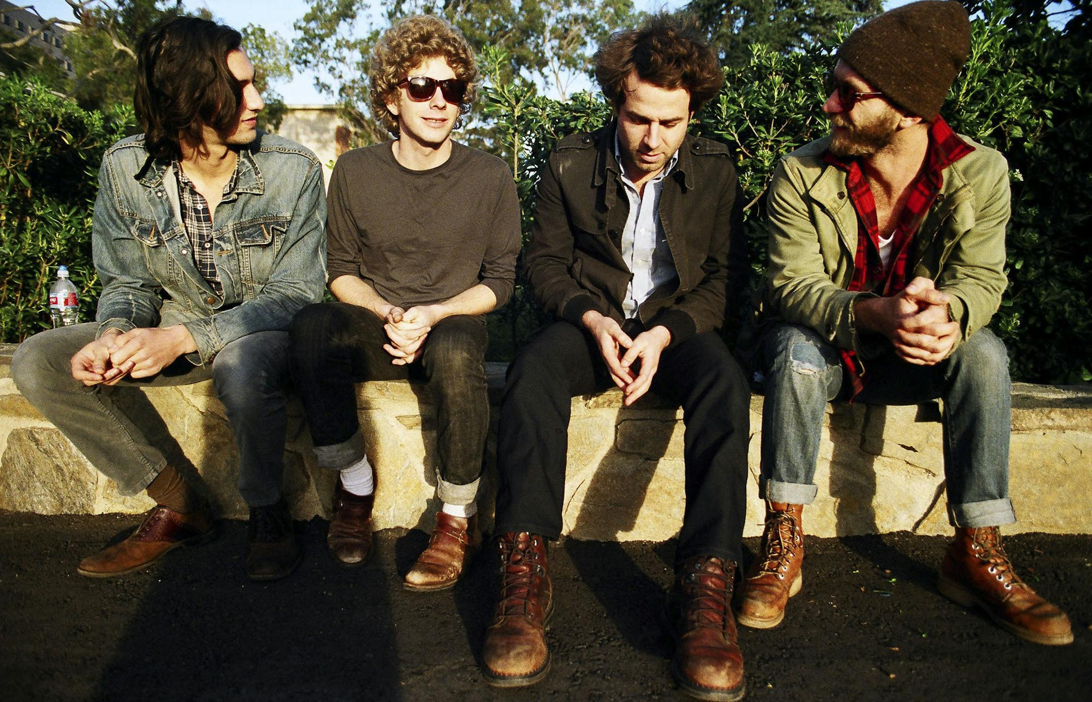 Photo Credit: Kevin Hays. Dawes. L-R: Wylie Gelber, Griffin Goldsmith, Taylor Goldsmith, Tay Strathairn ORG XMIT: MIN2013070208411310