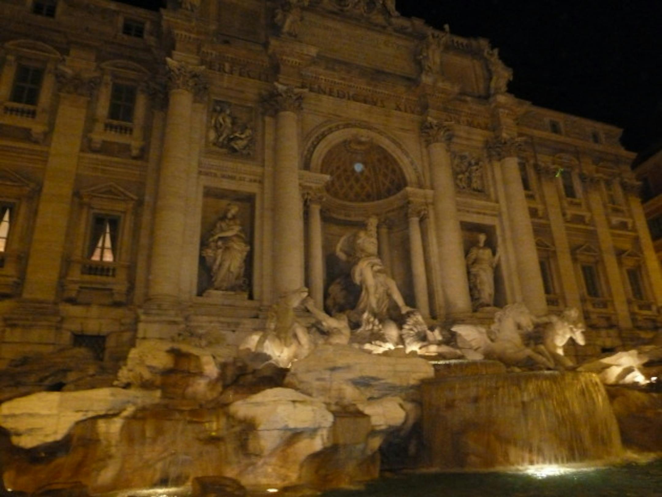 The Trevi Fountain at night = AMAZING.